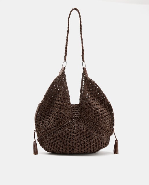 Bolso shopper maxi en fibras naturales