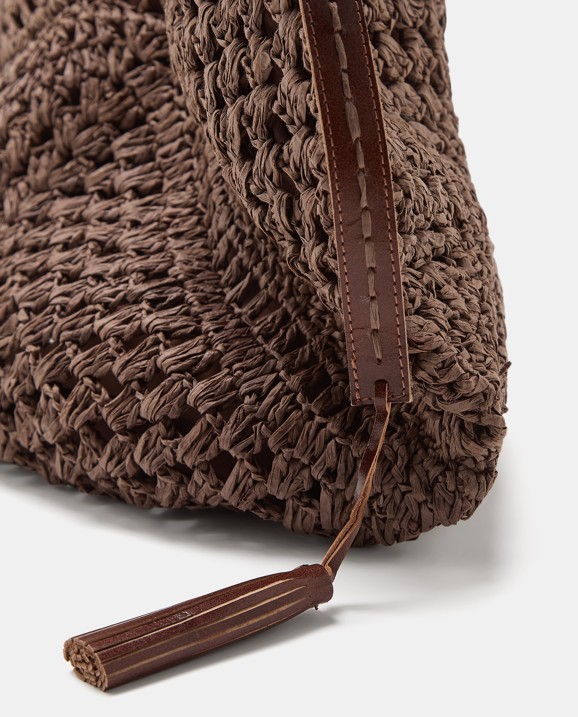 Mala Shopper Grande em Fibras Naturais Chocolate-3