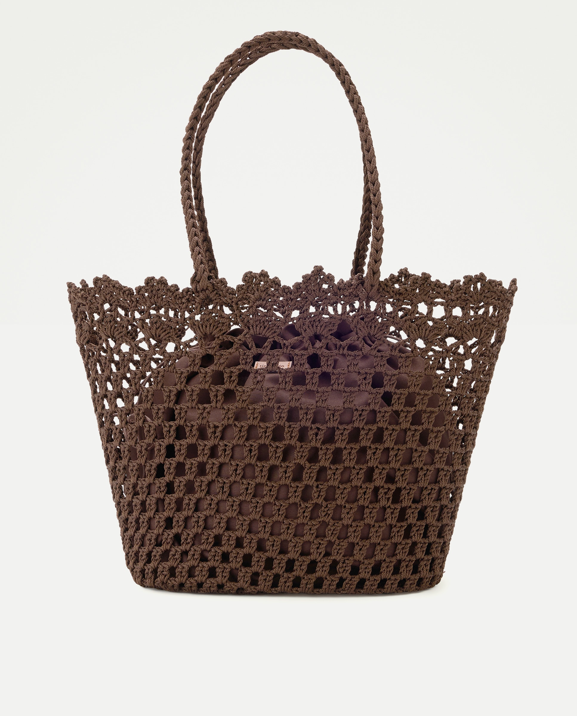 Bolso shopper crochet - Tintoretto - Chocolate Chocolate-1