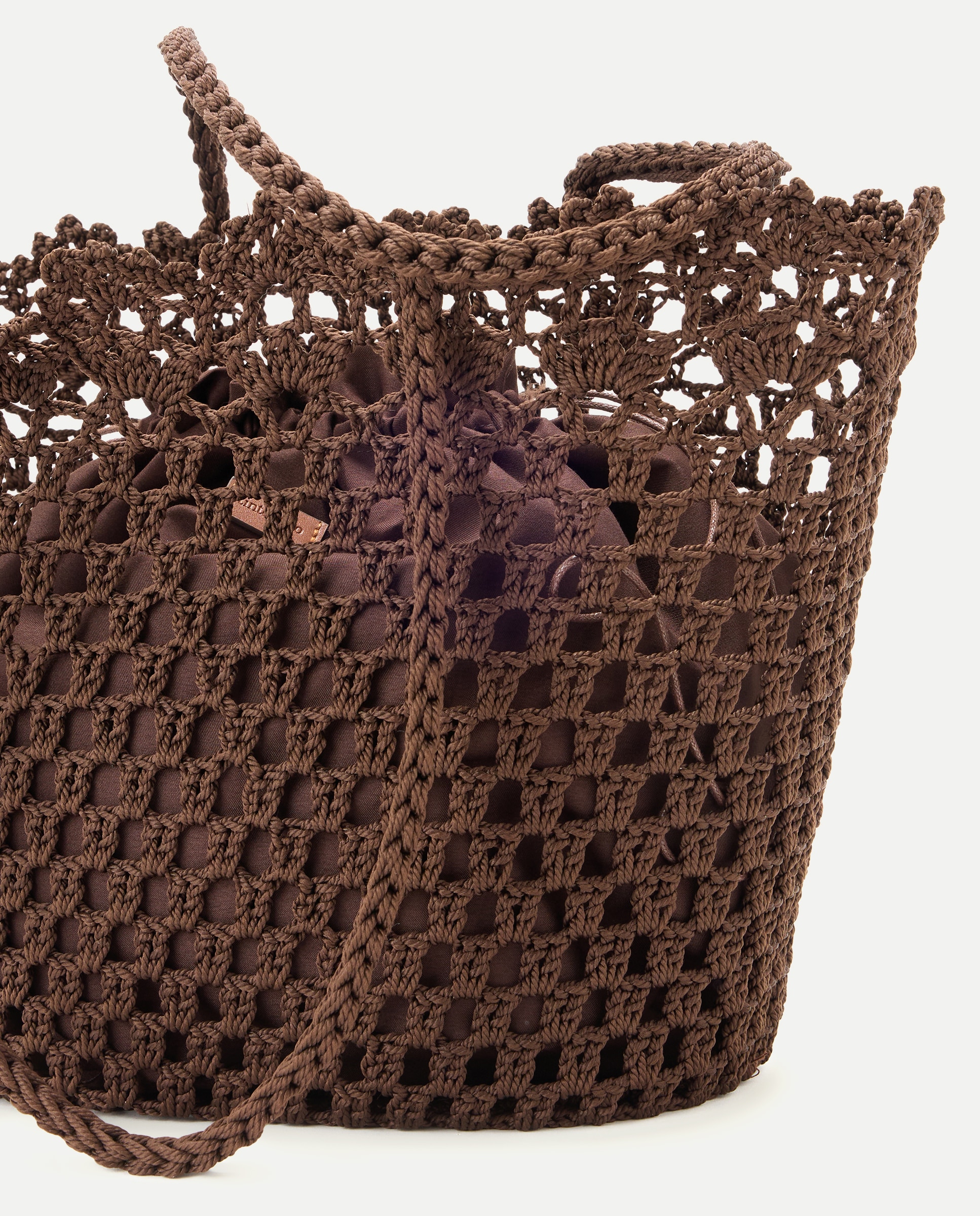 Bolso shopper crochet - Tintoretto - Chocolate Chocolate-4