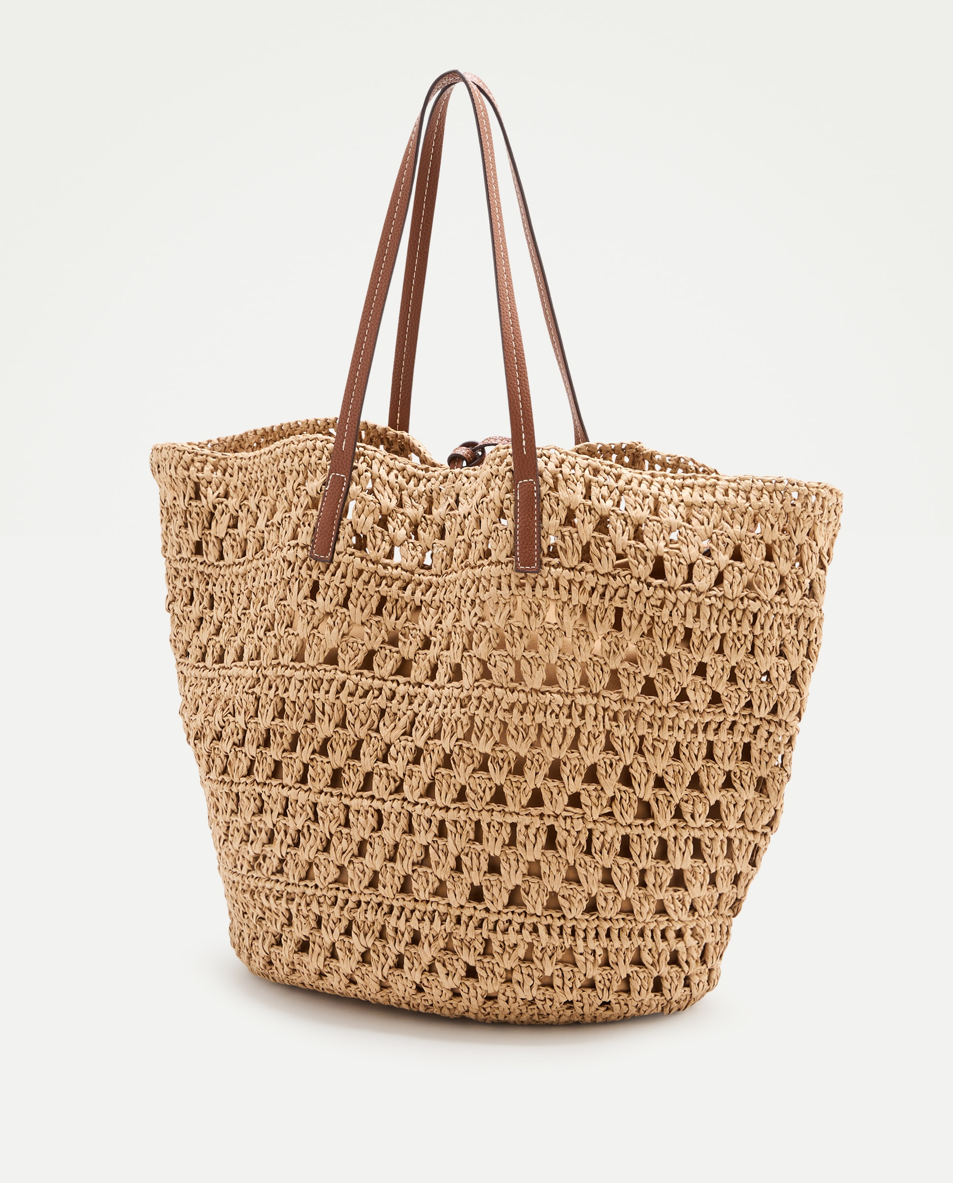 Bolso shopper efecto rafia - Tintoretto - Beige Beige-2