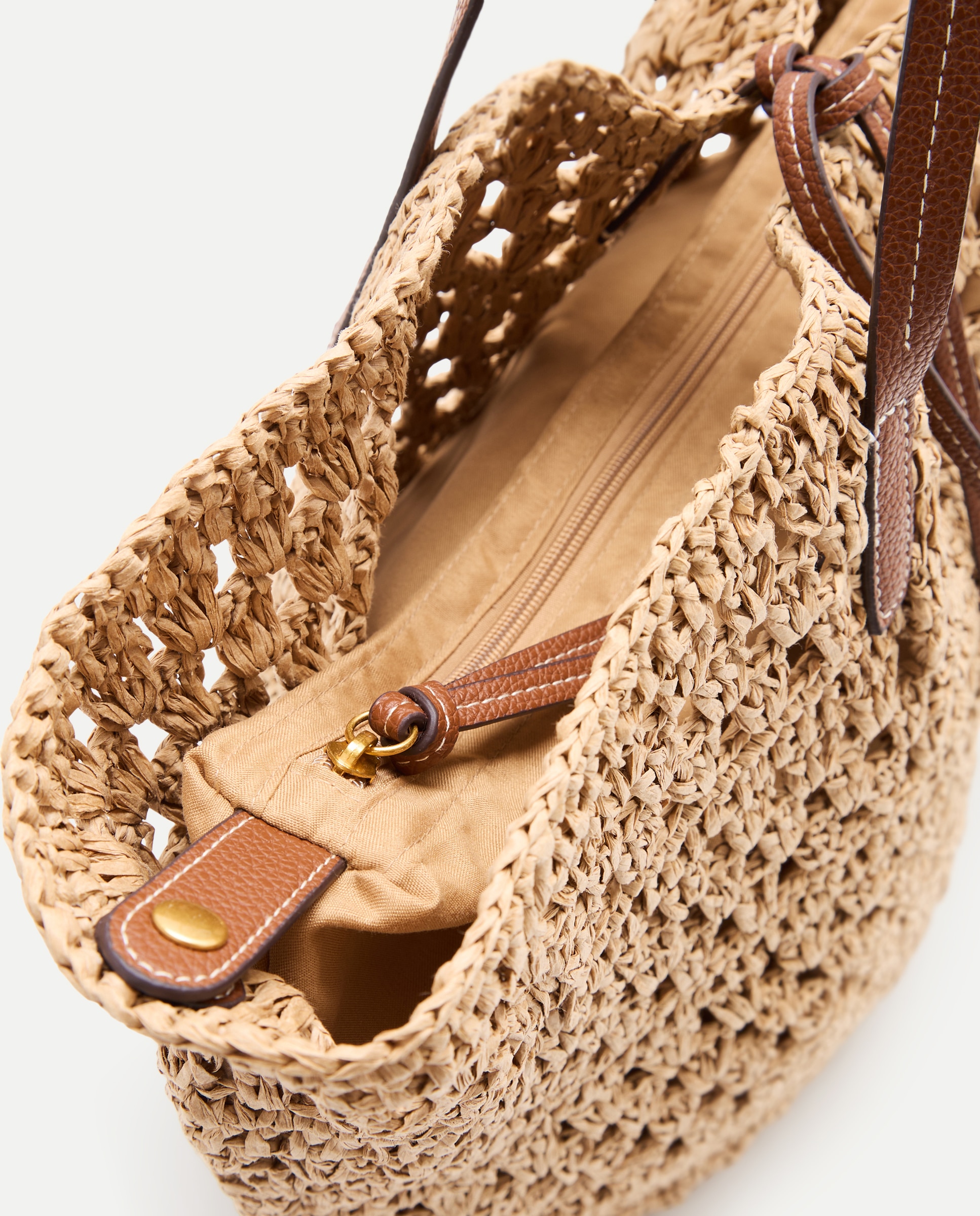 Bolso shopper efecto rafia - Tintoretto - Beige Beige-3