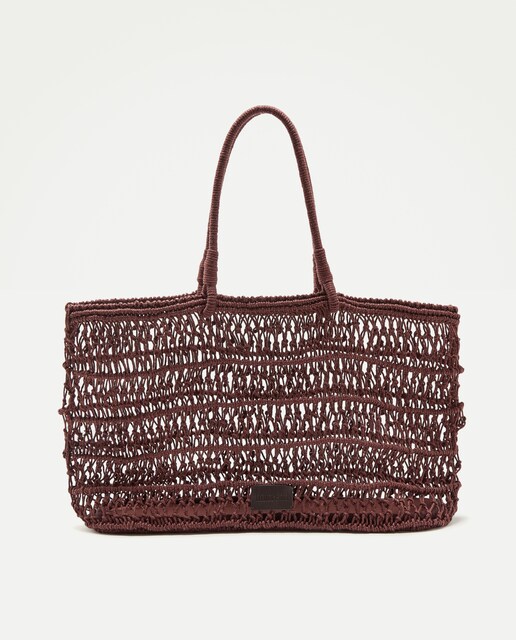 Bolso shopper de yute trenzado