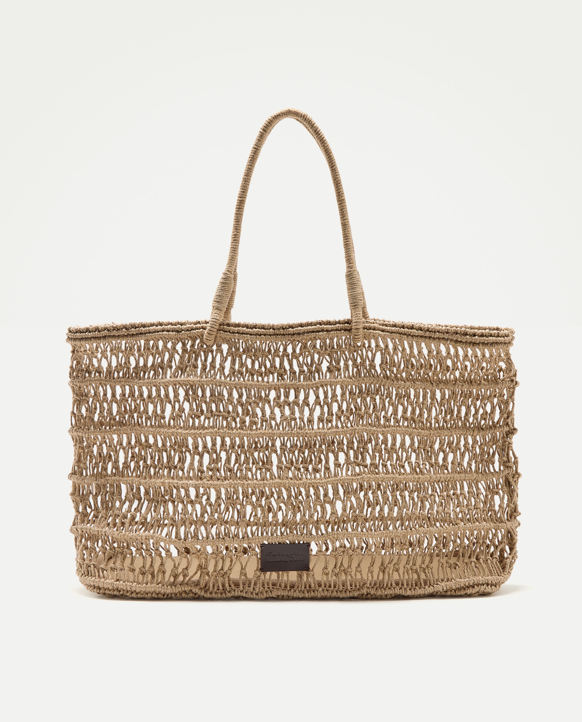 Imagen 1 de Bolso shopper de yute trenzado - Tintoretto - Beige Beige