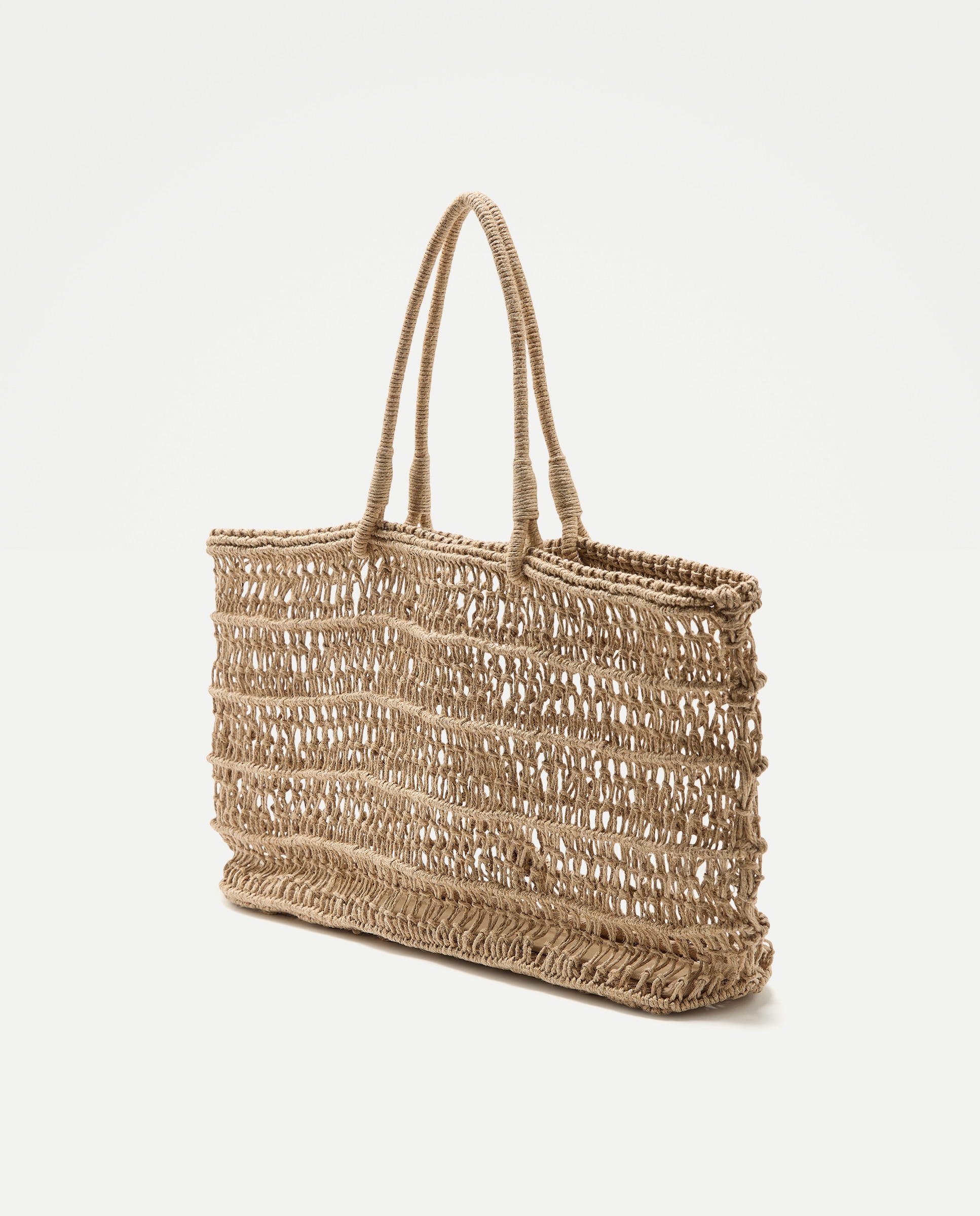Imagen 2 de Bolso shopper de yute trenzado - Tintoretto - Beige Beige