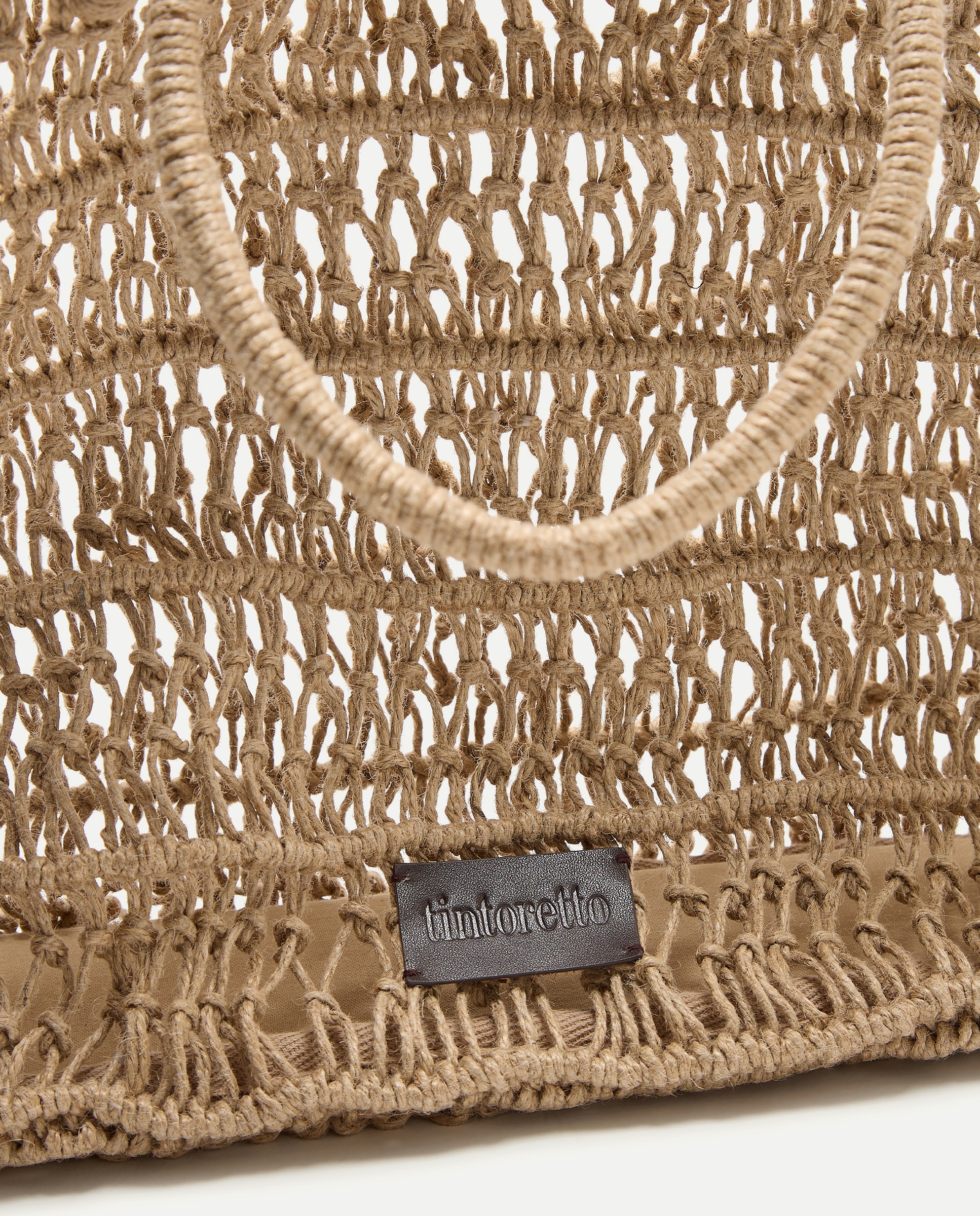 Imagen 3 de Bolso shopper de yute trenzado - Tintoretto - Beige Beige