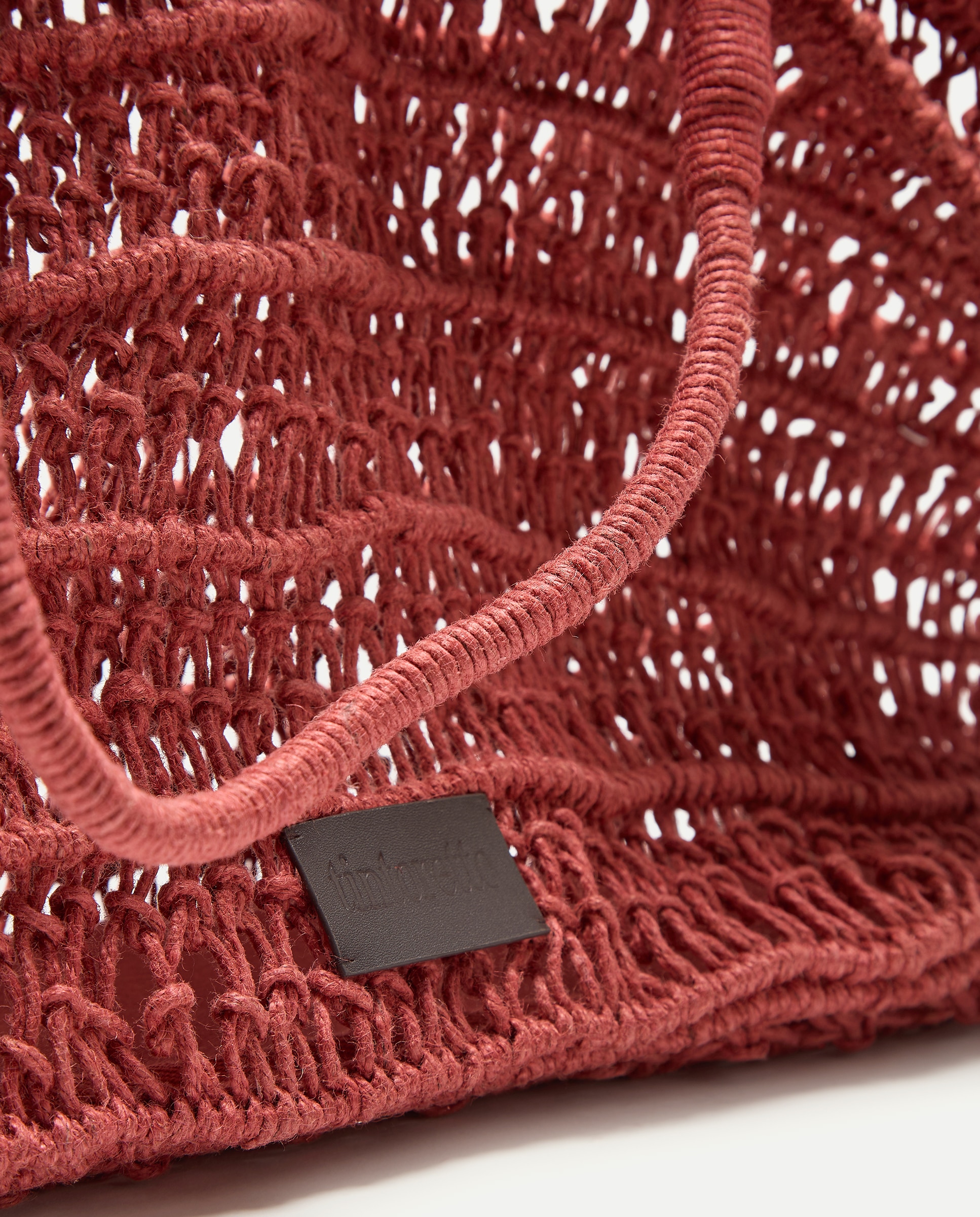 Mala Shopper de Juta Entrançada Laranja-queimado-3
