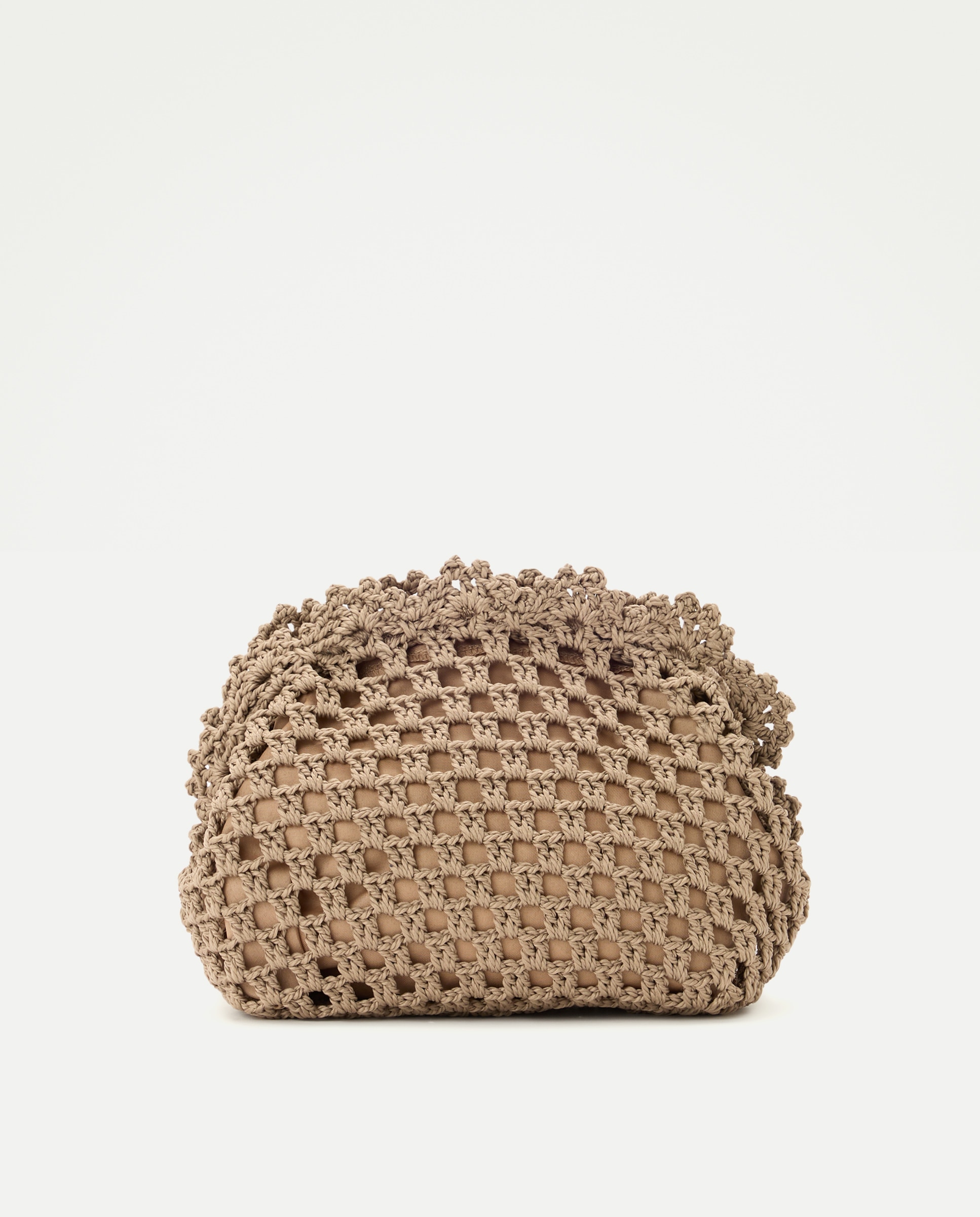 Bolso de crochet con cadena - Tintoretto - Visón claro Visón claro-1