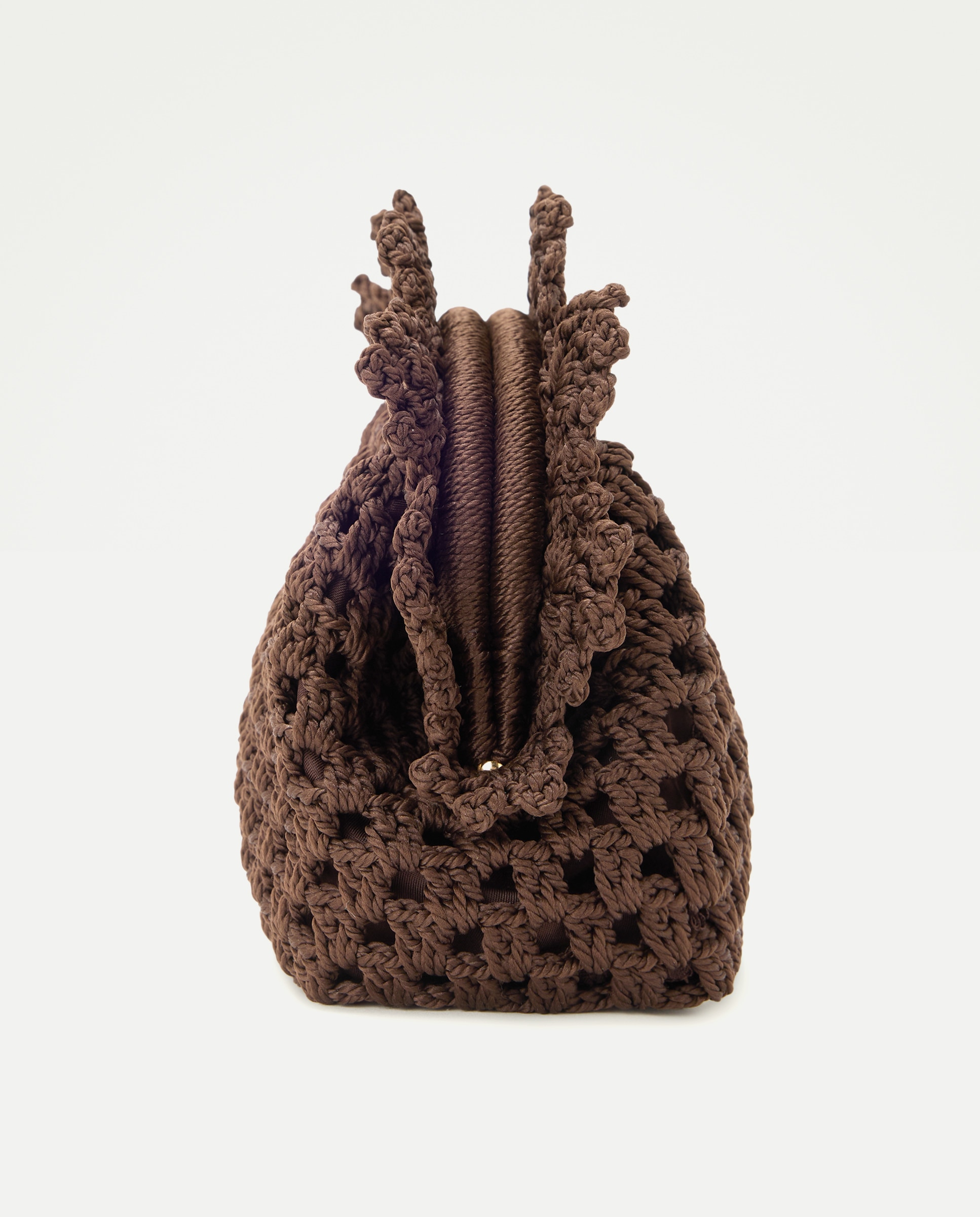 Imagen 2 de Bolso de crochet con cadena - Tintoretto - Chocolate Chocolate