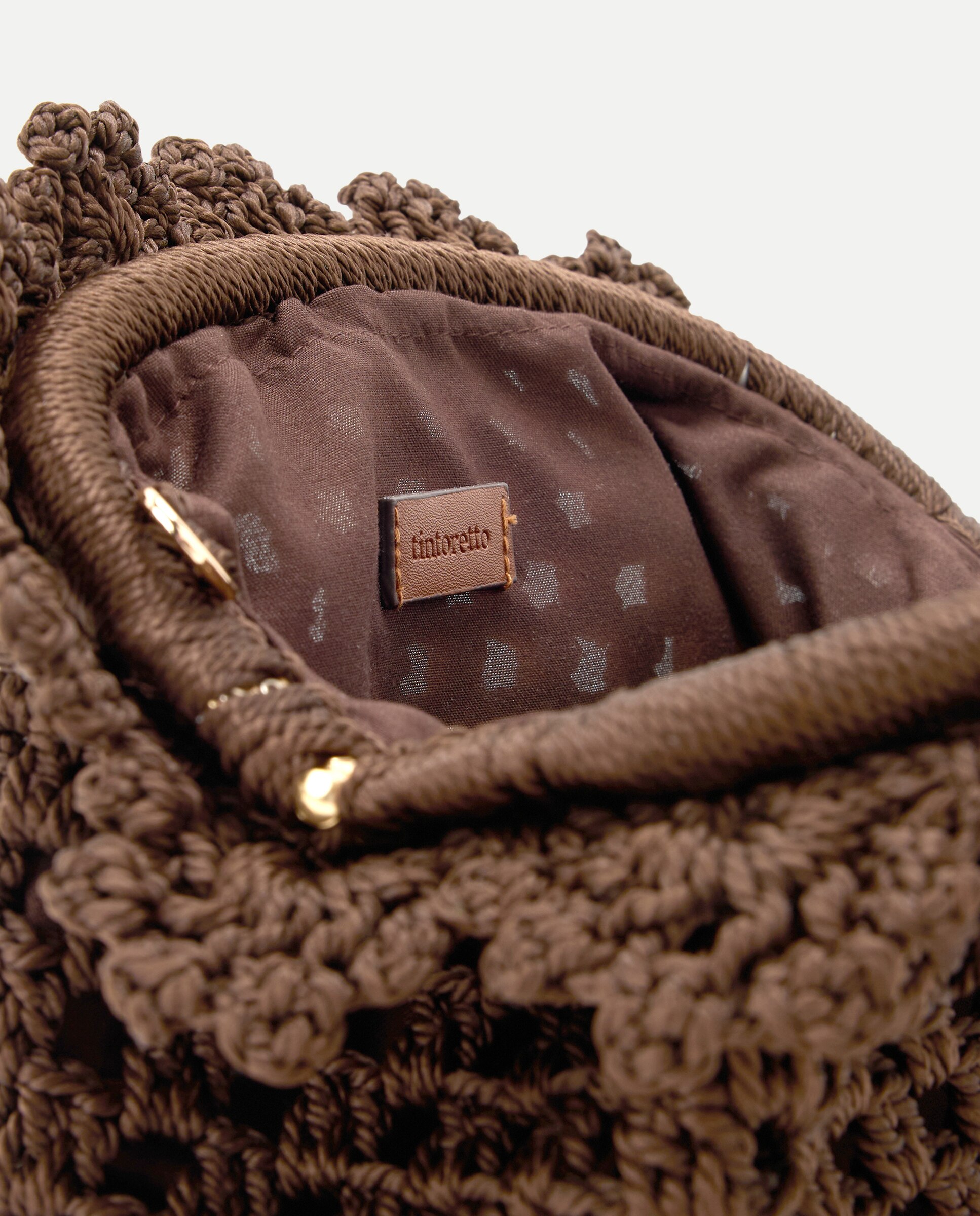 Imagen 5 de Bolso de crochet con cadena - Tintoretto - Chocolate Chocolate