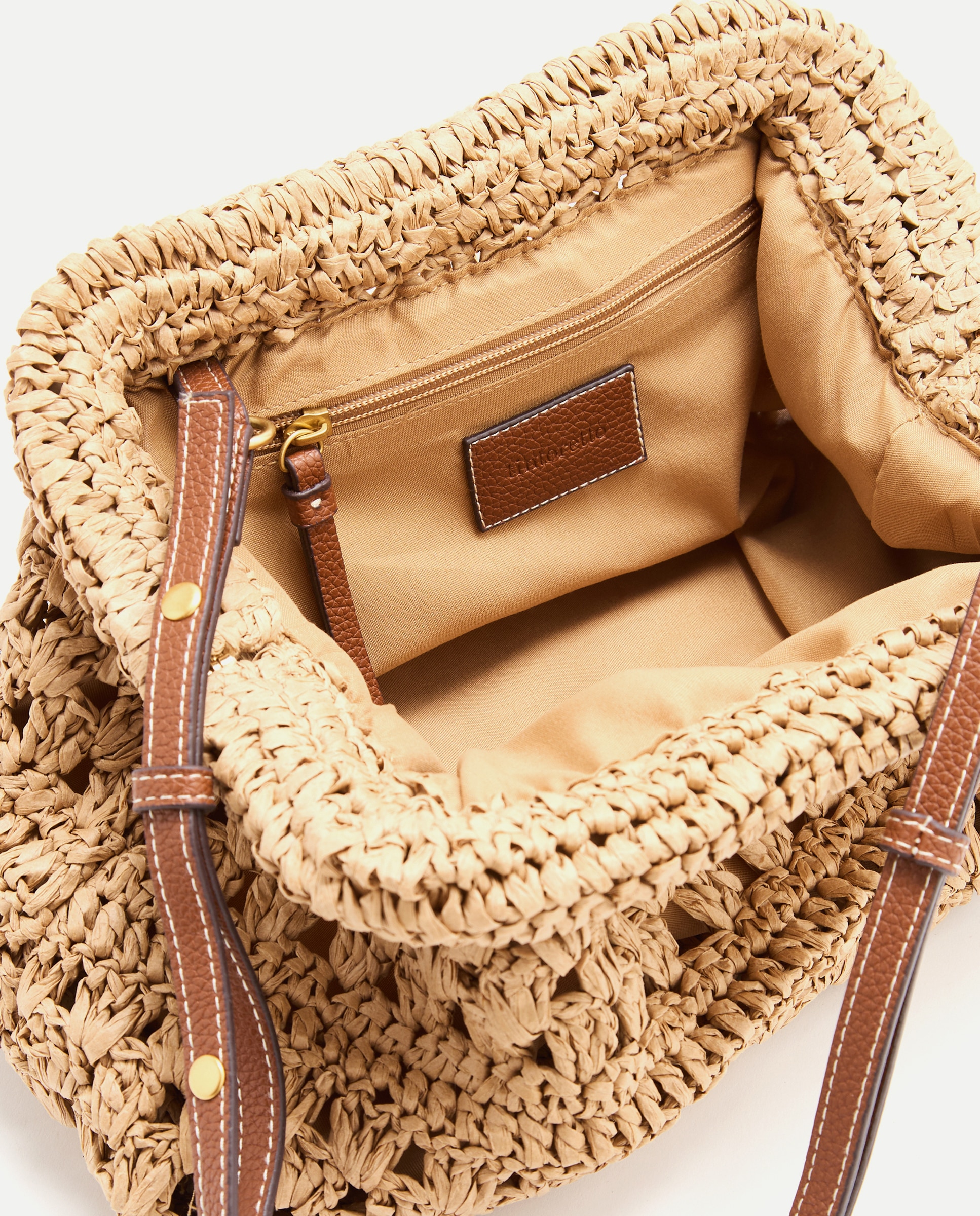 Imagen 5 de Bolso mediano efecto rafia - Tintoretto - Beige Beige