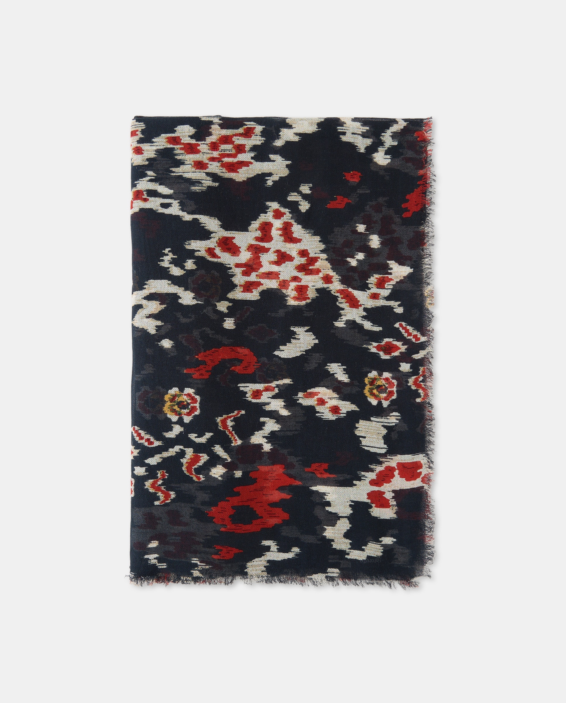 Écharpe com Estampado de Mancha Azul-marinho-1