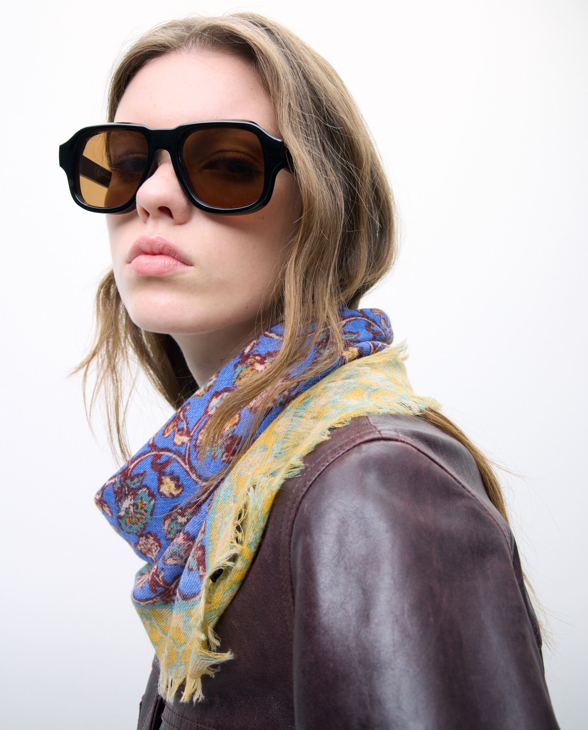 Lenço de Lã 400 Azul-4