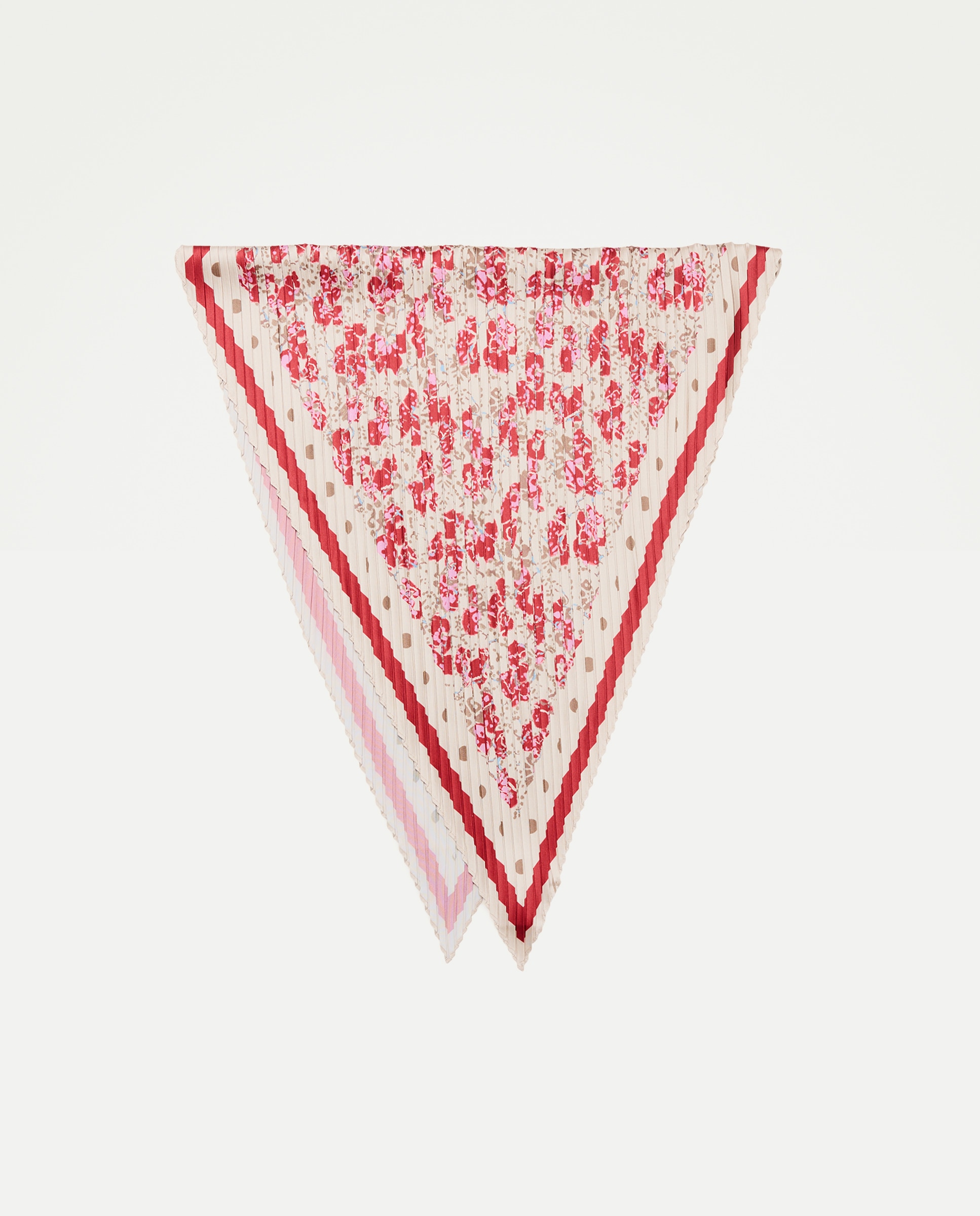 Lenço de Pescoço com Plissado 600 Vermelho-2