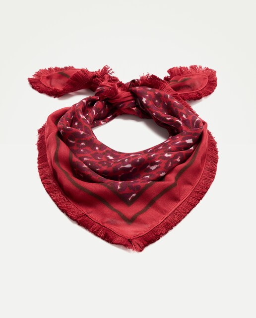 Imagem 0 de Lenço Estampado com Franjas