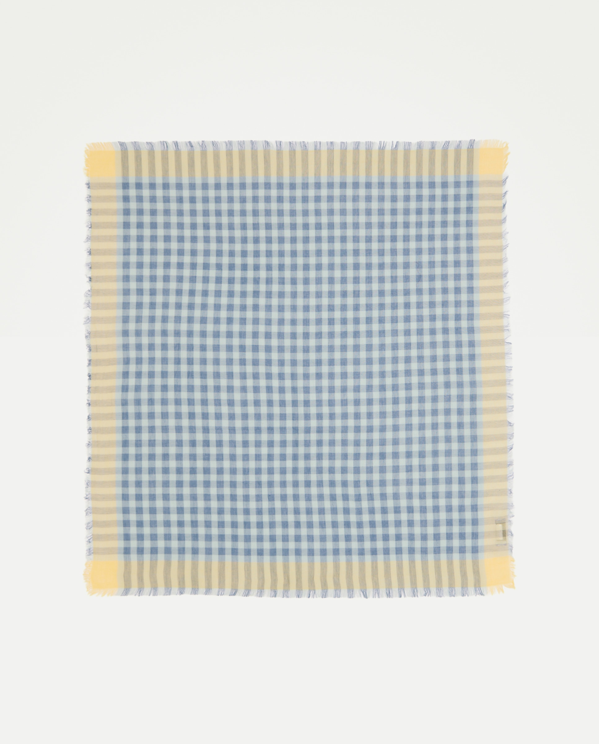 Lenço de Pescoço com Estampado Vichy 400 Azul-2