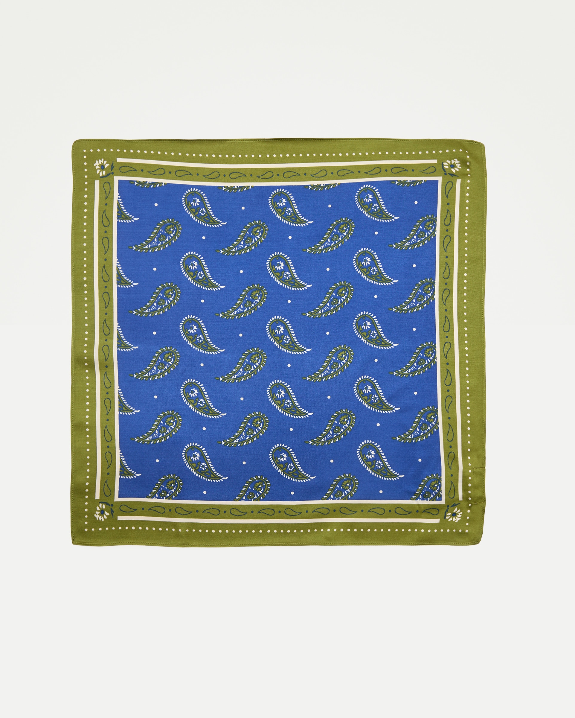 Lenço para o Pescoço com Estampado Paisley 400 Azul-2