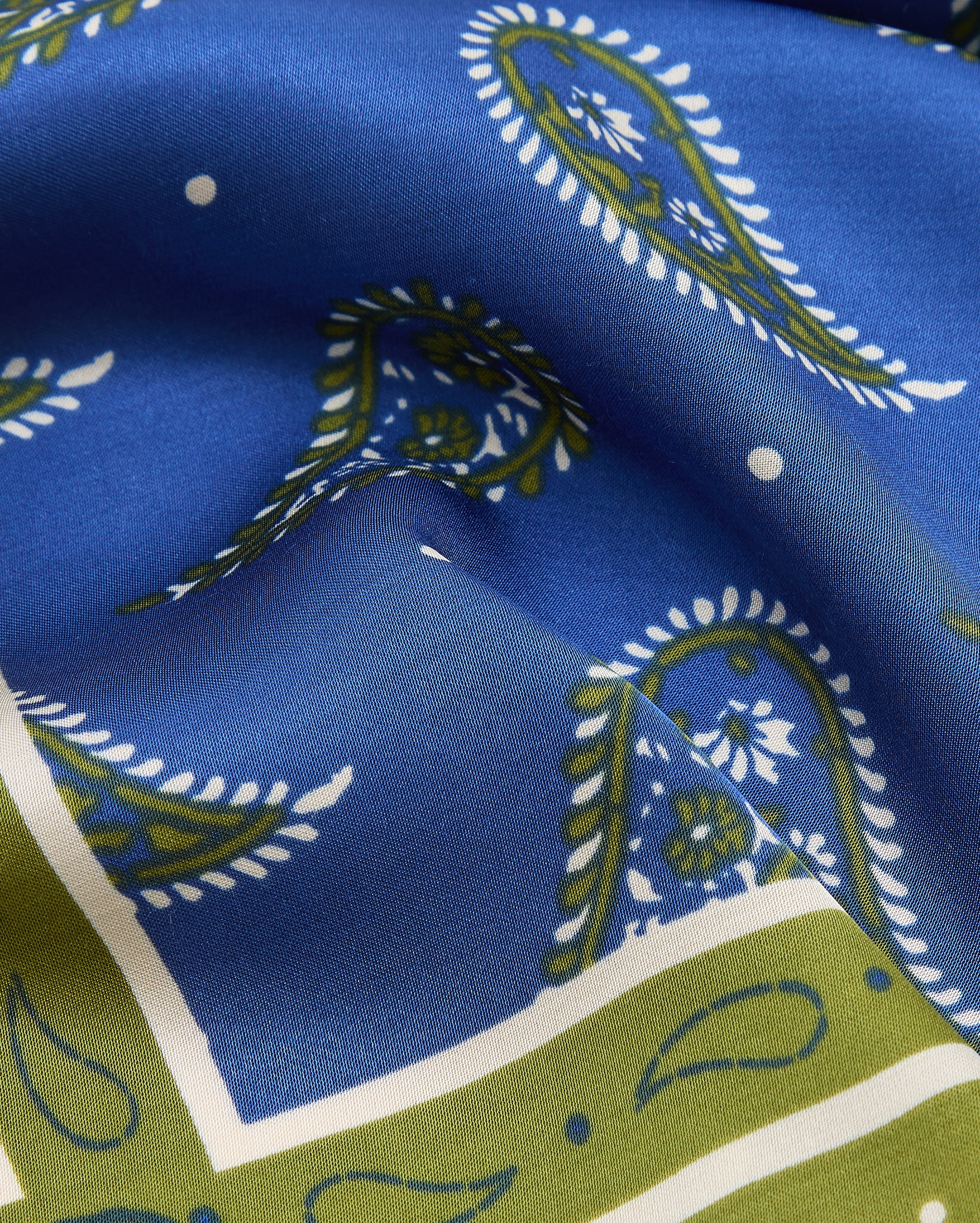 Lenço para o Pescoço com Estampado Paisley 400 Azul-3