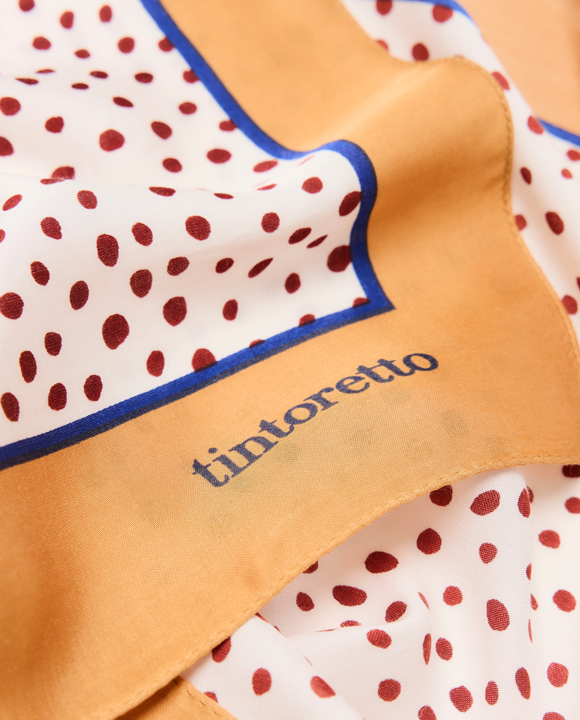 Lenço de Pescoço com Estampado Dots 120 Cru-3