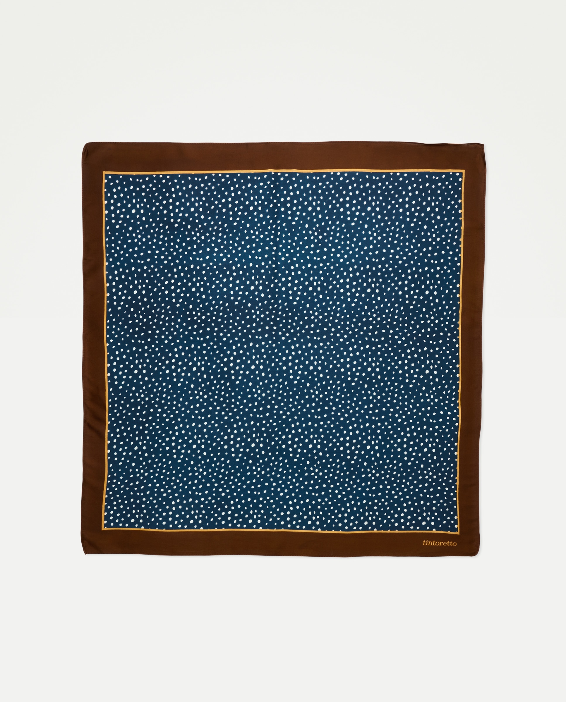 Lenço de Pescoço com Estampado Dots 400 Azul-2