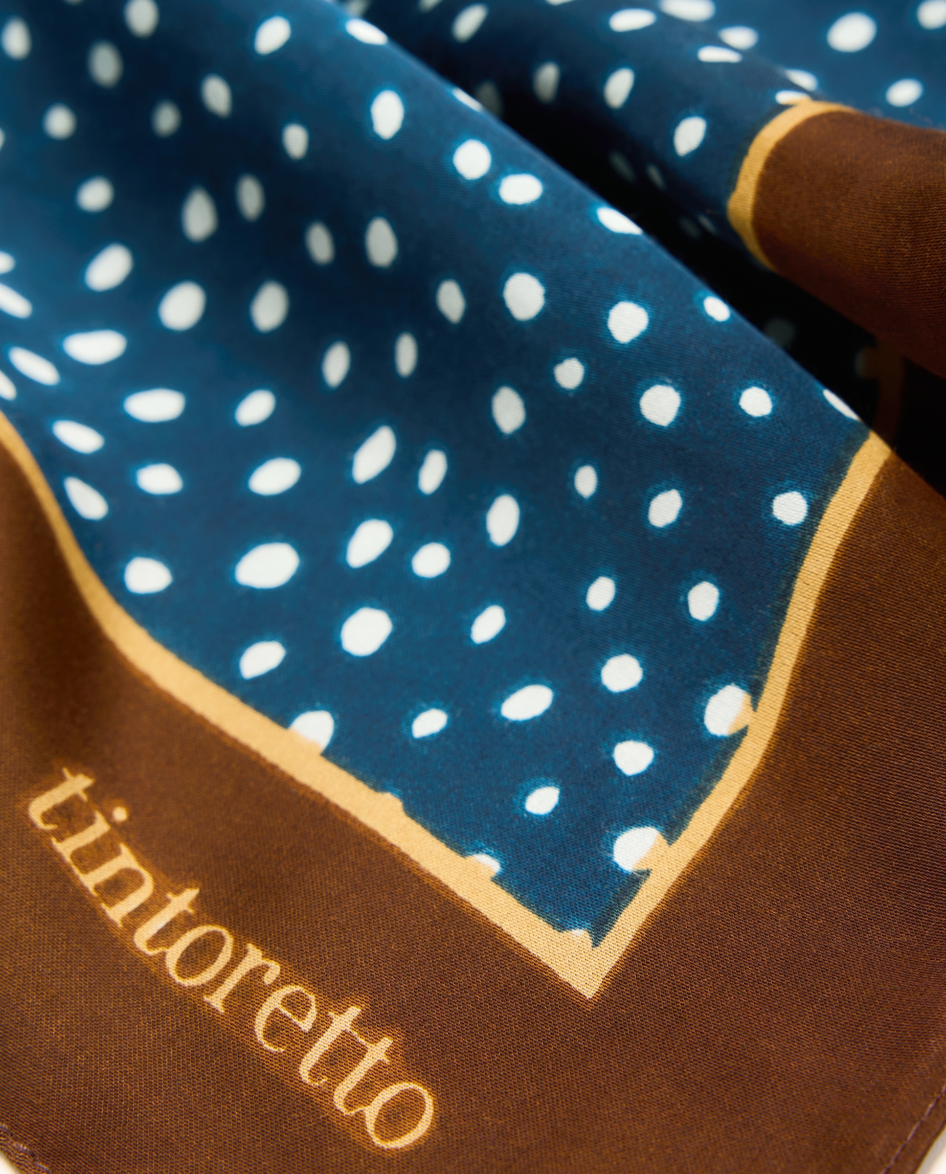 Lenço de Pescoço com Estampado Dots 400 Azul-3