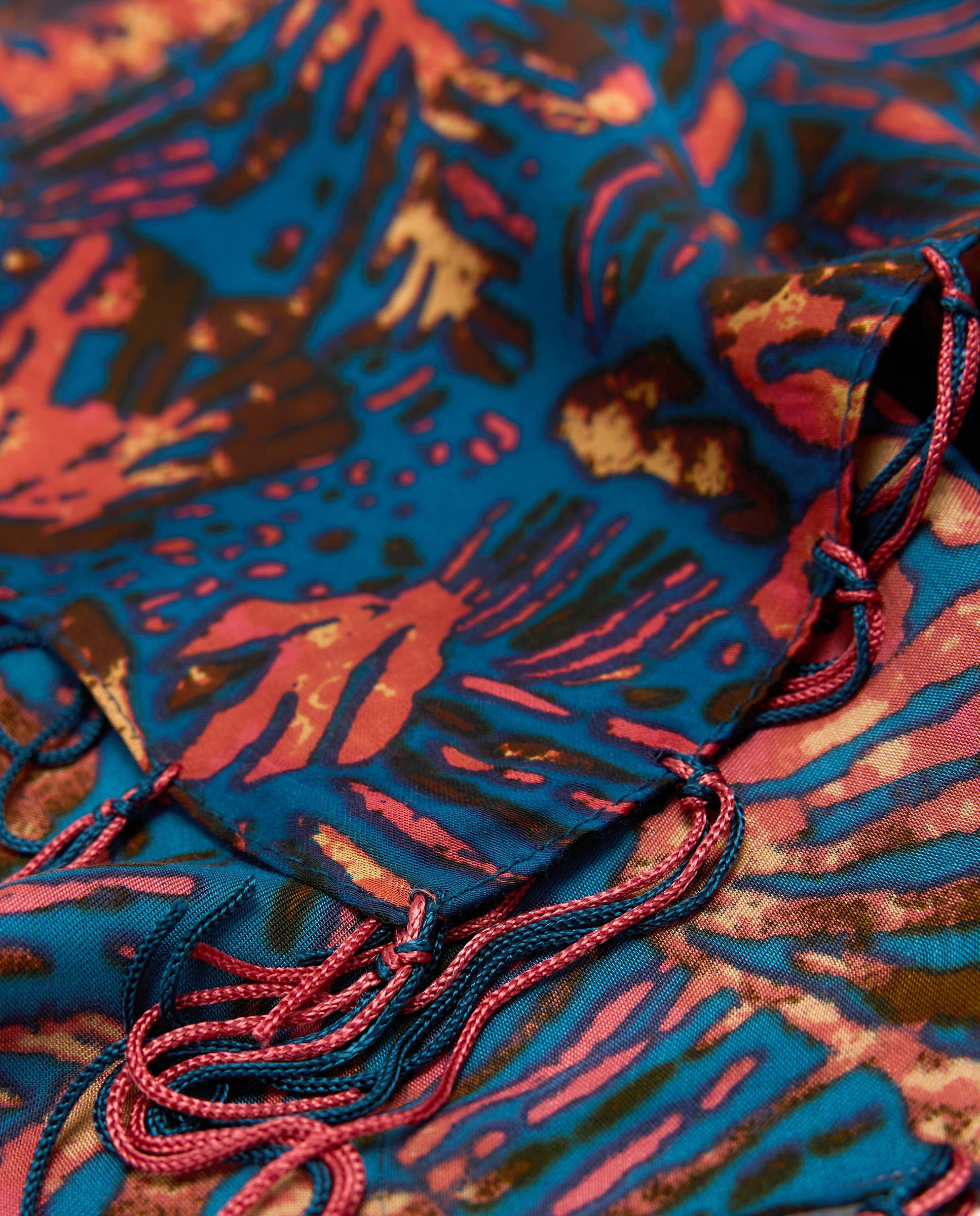 Pañuelo cuello con fleco - Tintoretto - 400 Azul 400 Azul-3