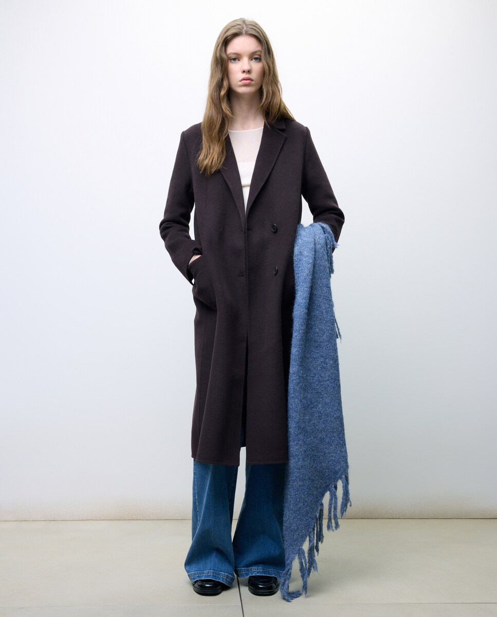 Estola em Bico com Franjas 400 Azul-4