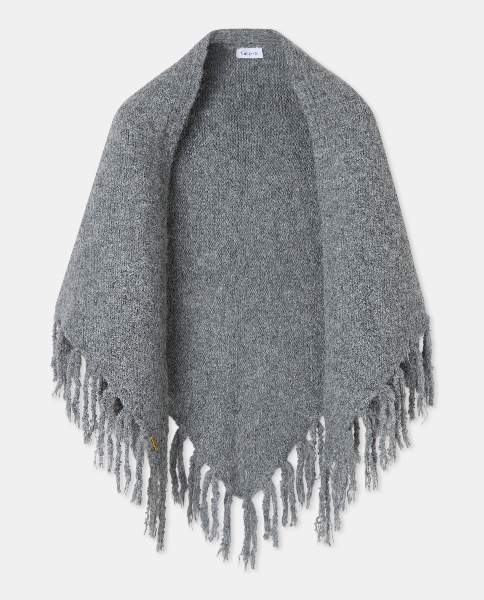 Estola em Bico com Franjas Chumbo-1