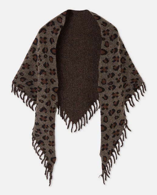 Imagem 0 de Estola em Bico com Animal Print de Leopardo