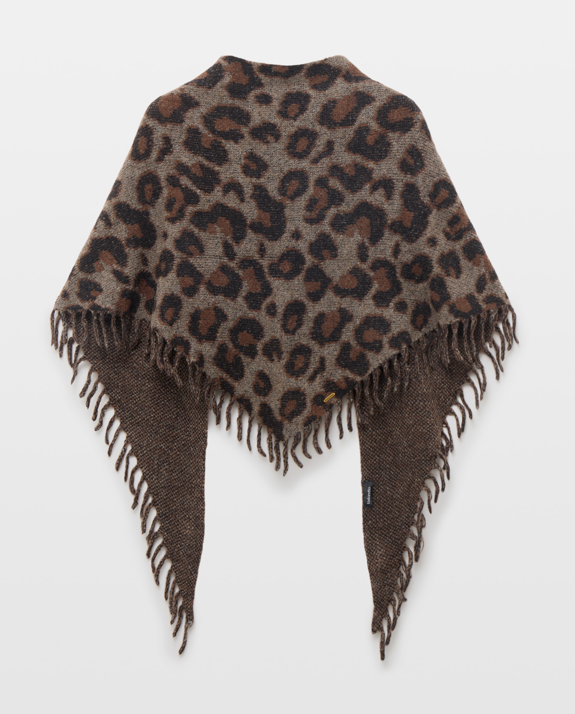Xaile com Jacquard Animal Castanho-2