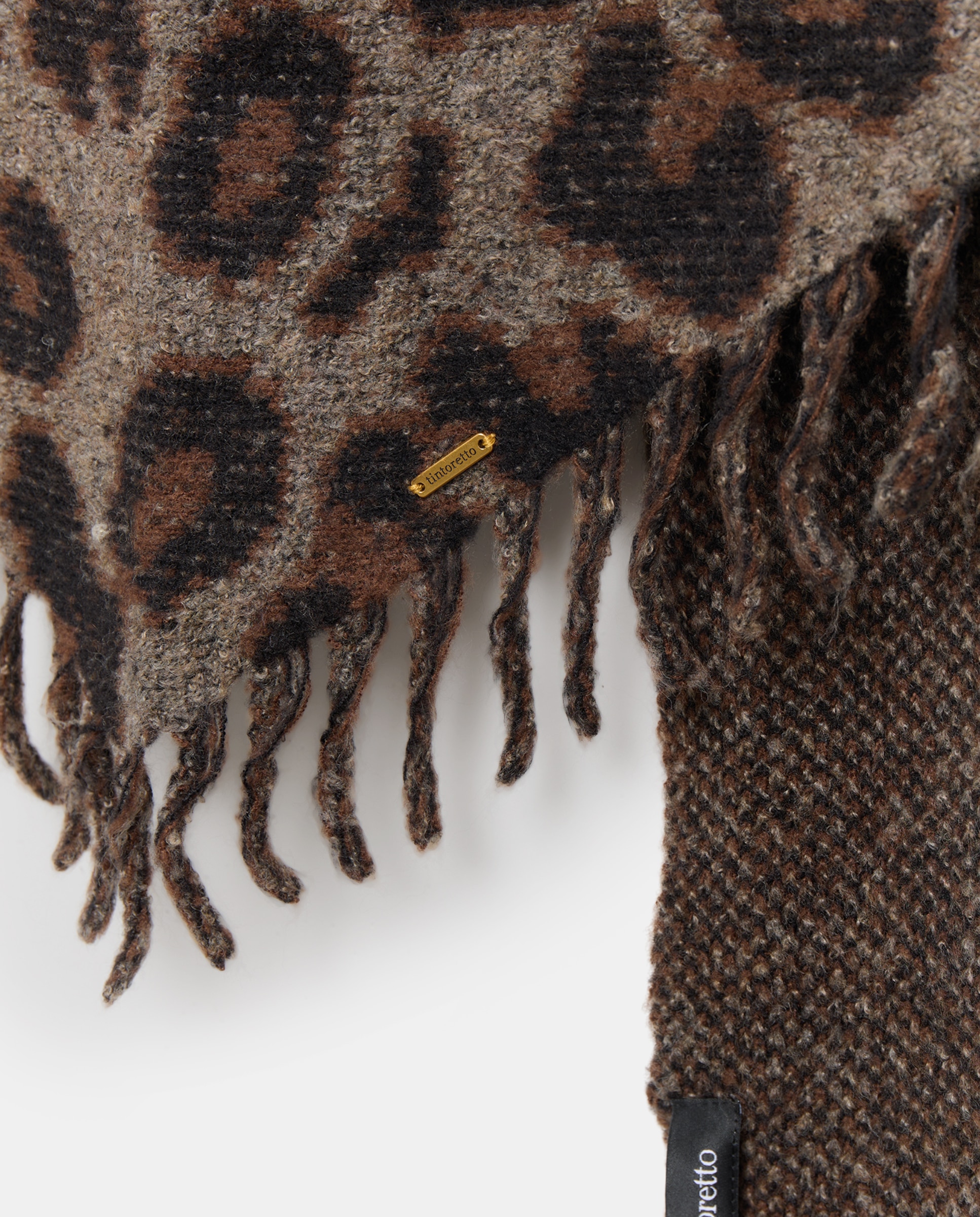Xaile com Jacquard Animal Castanho-3