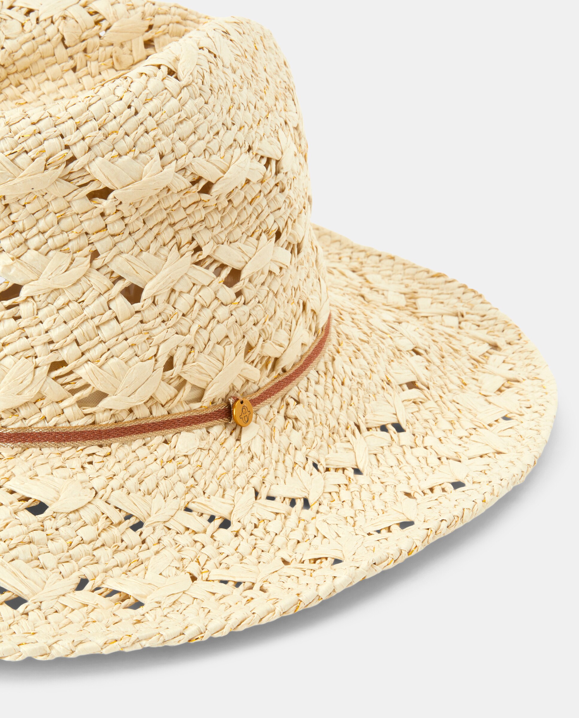 Chapéu com Fita e em Papel 130 Marfim-2