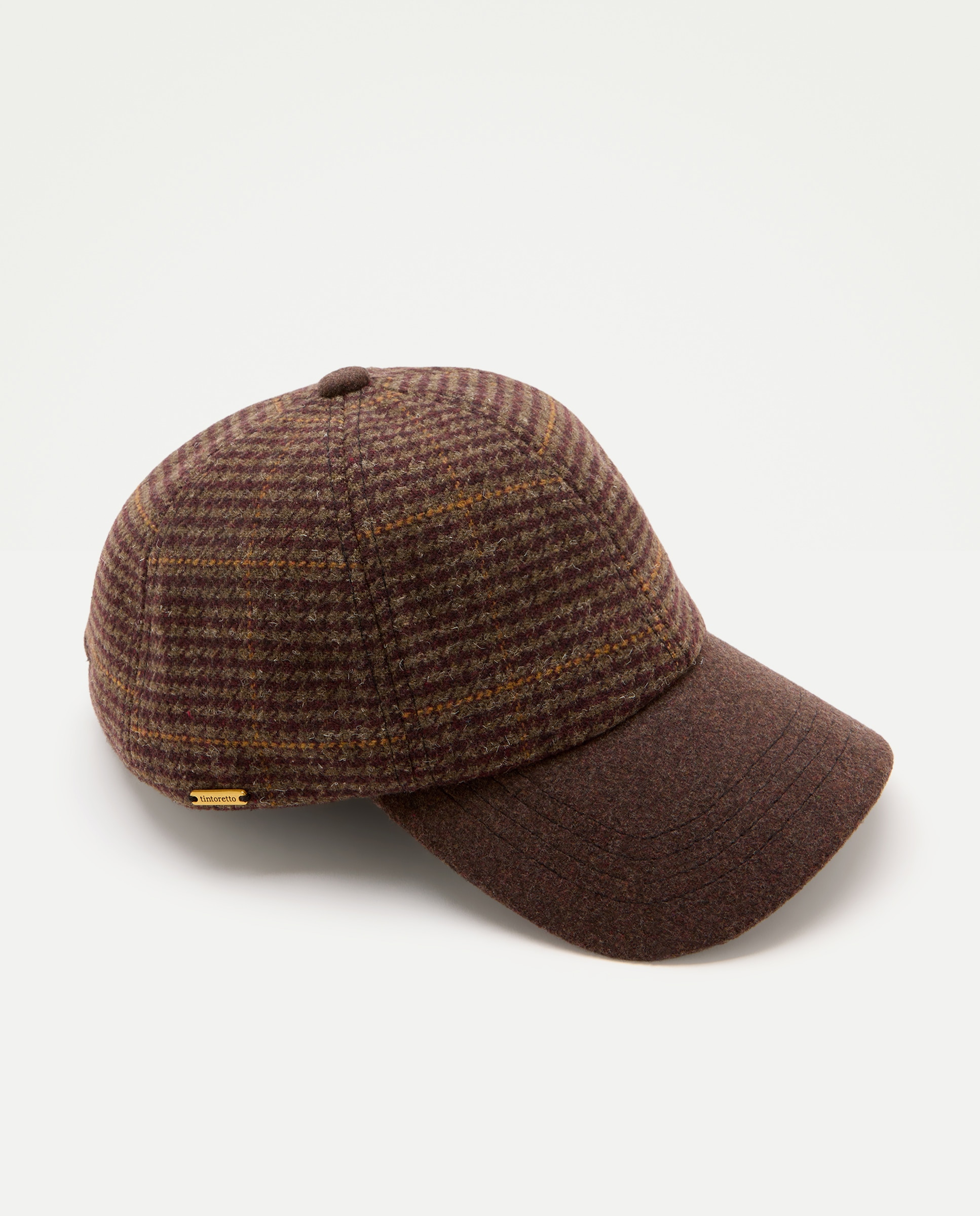 Gorra cuadros con visera lisa - Tintoretto - Burdeos Burdeos-1