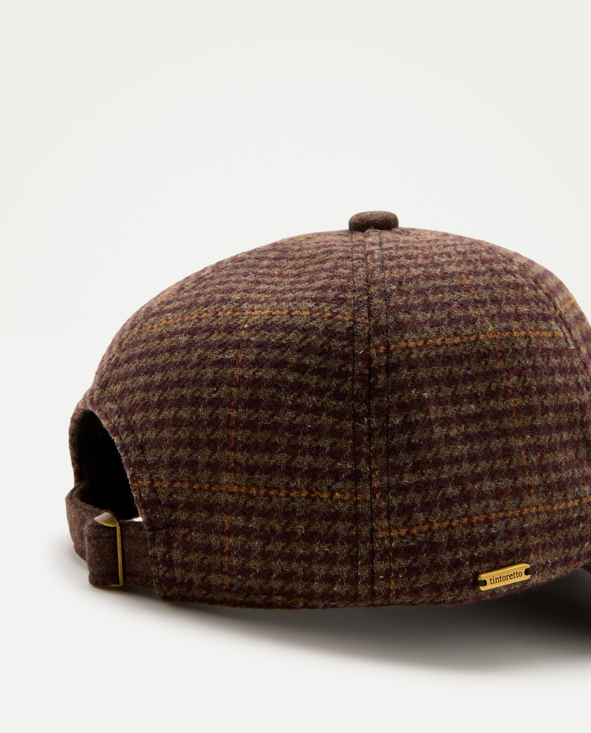 Gorra cuadros con visera lisa - Tintoretto - Burdeos Burdeos-2
