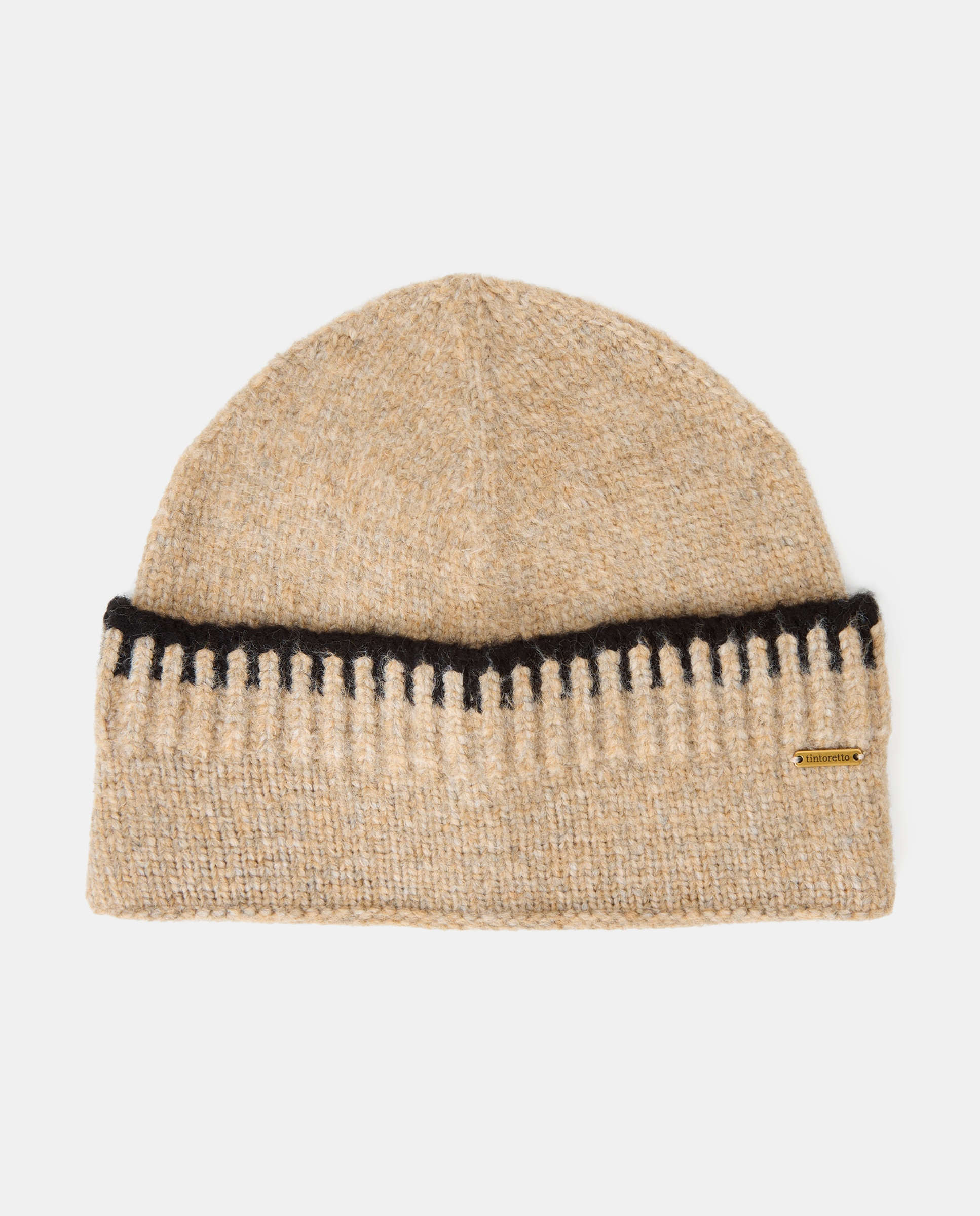 Conjunto de Cachecol e Gorro em Contraste 730 Camel-3