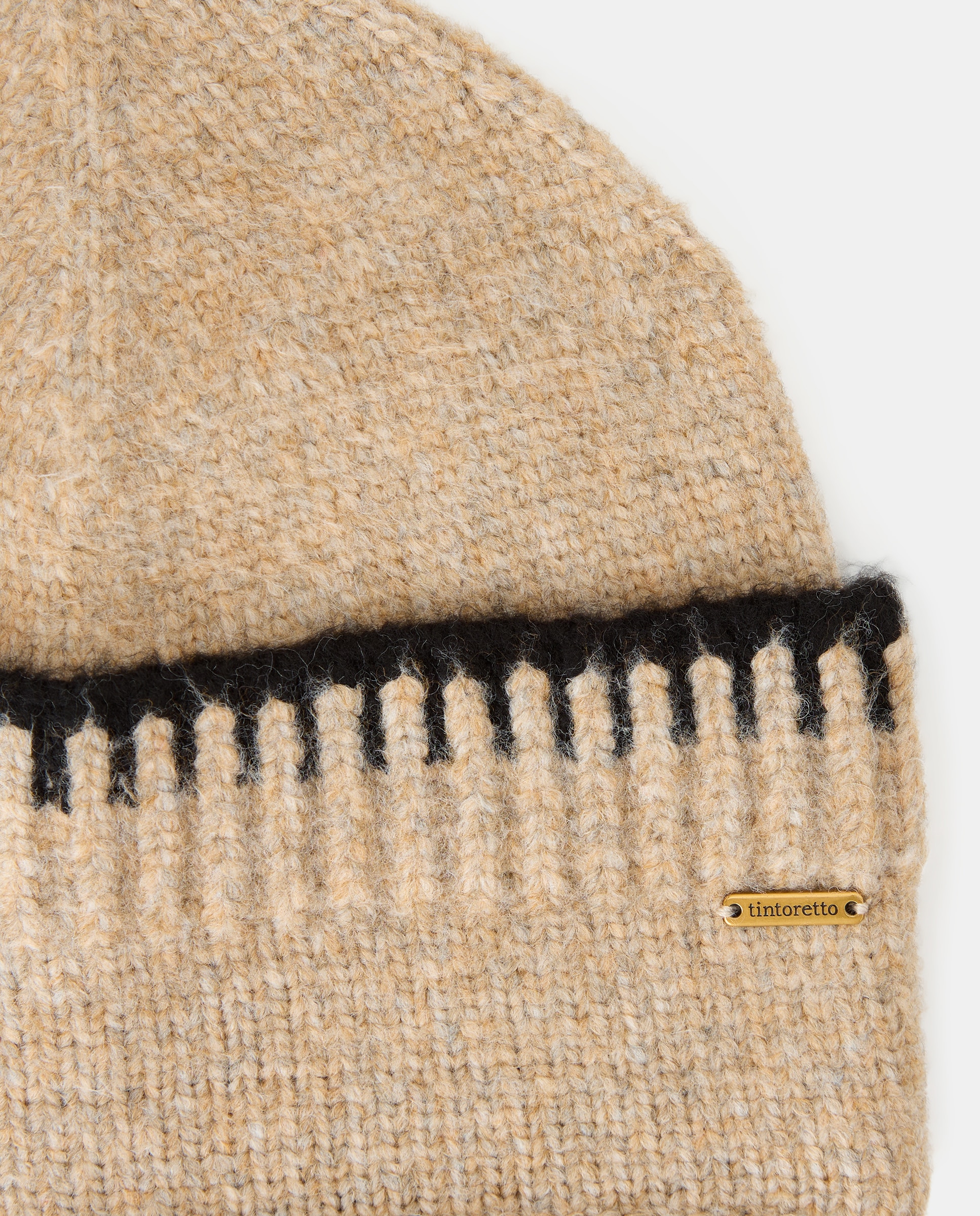 Conjunto de Cachecol e Gorro em Contraste 730 Camel-4