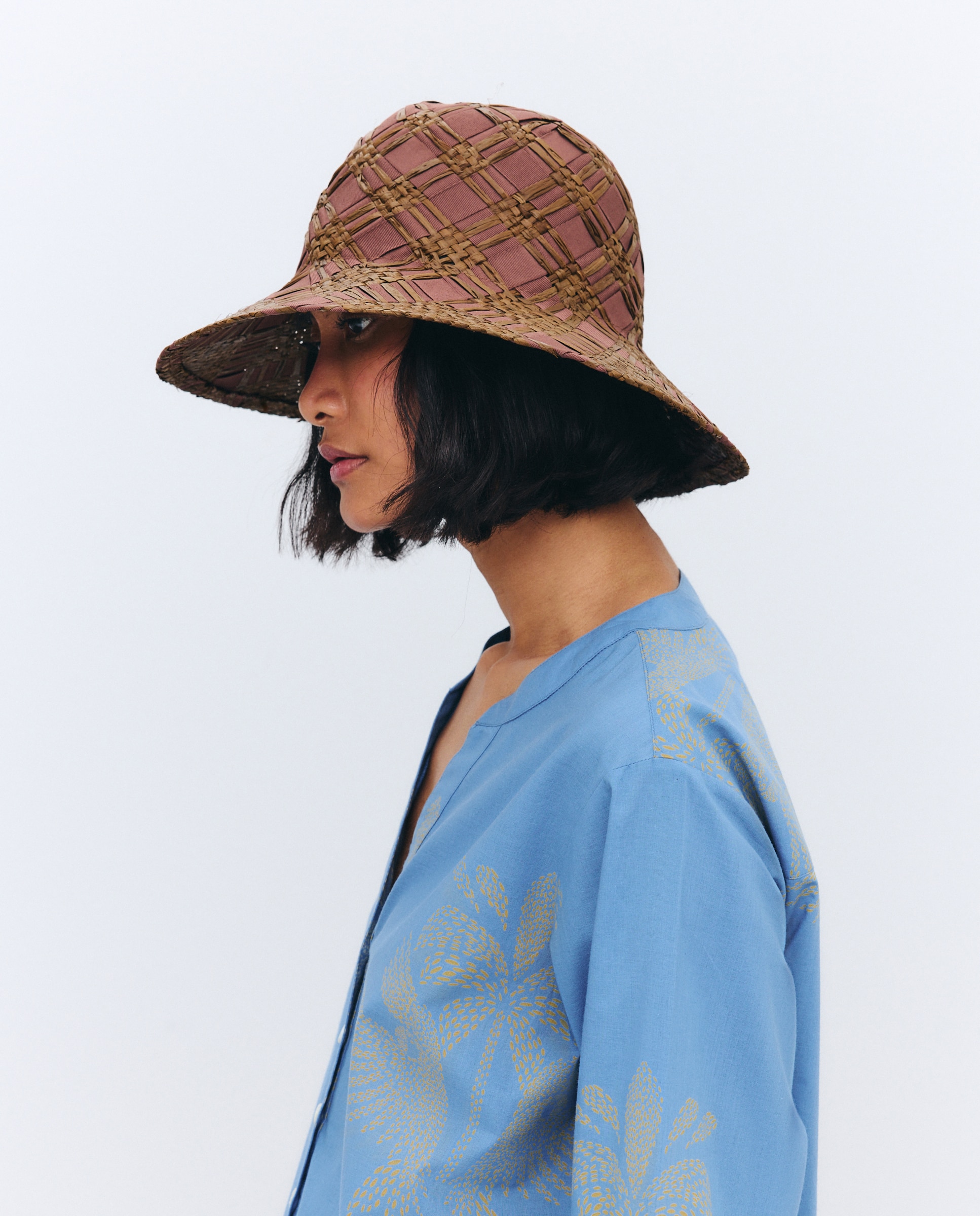 Gorro com Fita - Cru Castanho-3