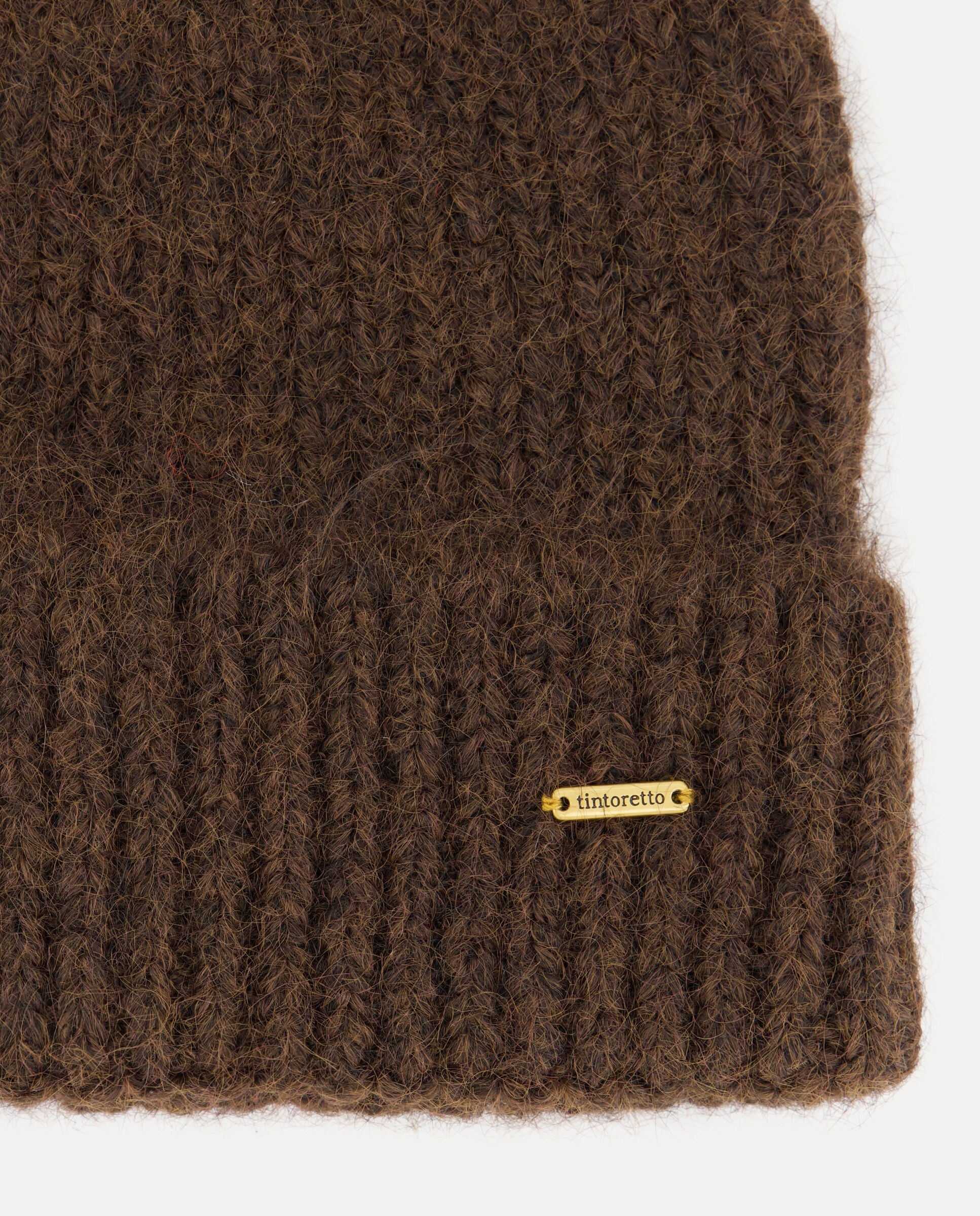 Gorro punto color liso - Tintoretto - Marrón Marrón-2