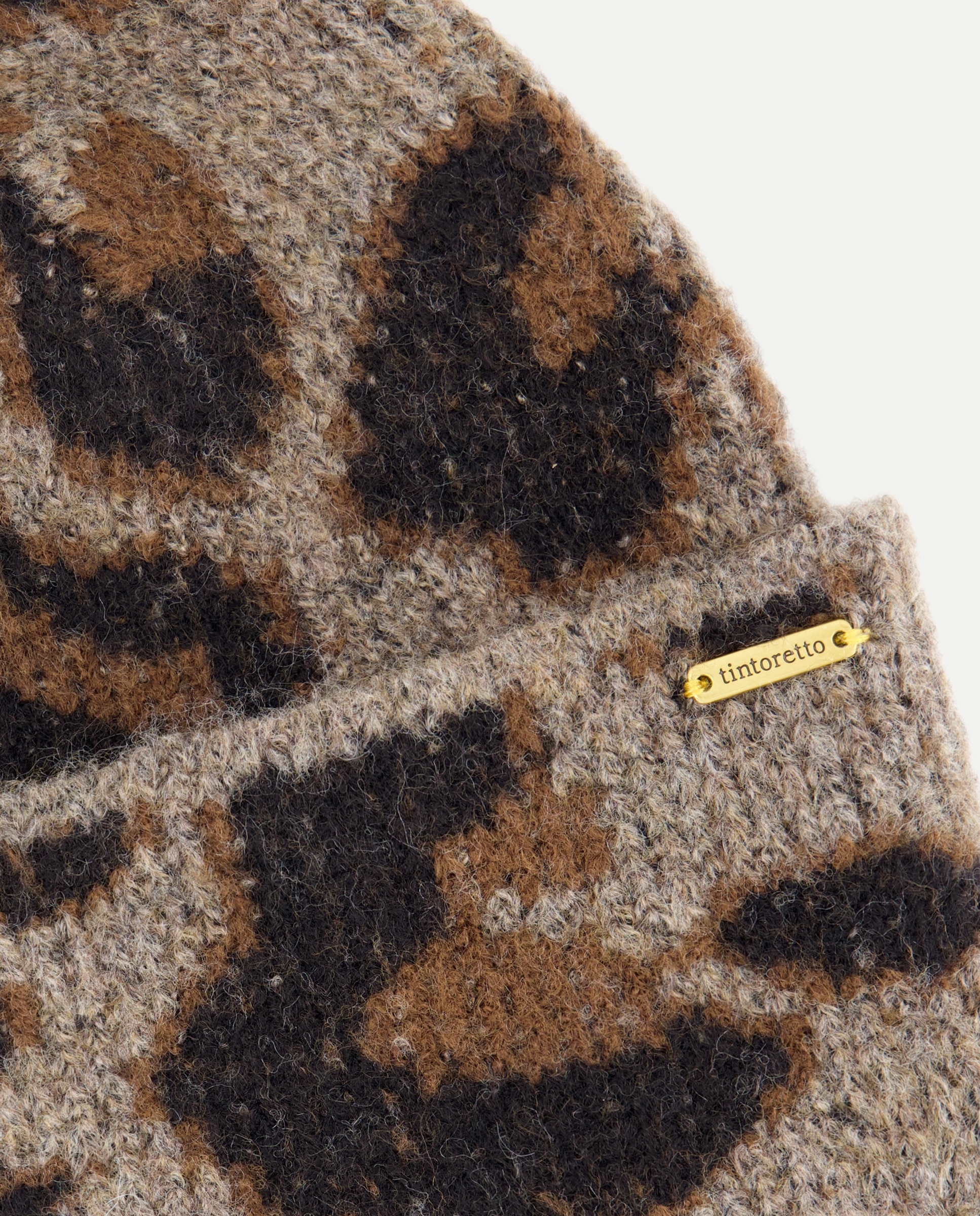 Gorro jacquard nanimal - Tintoretto - Marrón Marrón-2