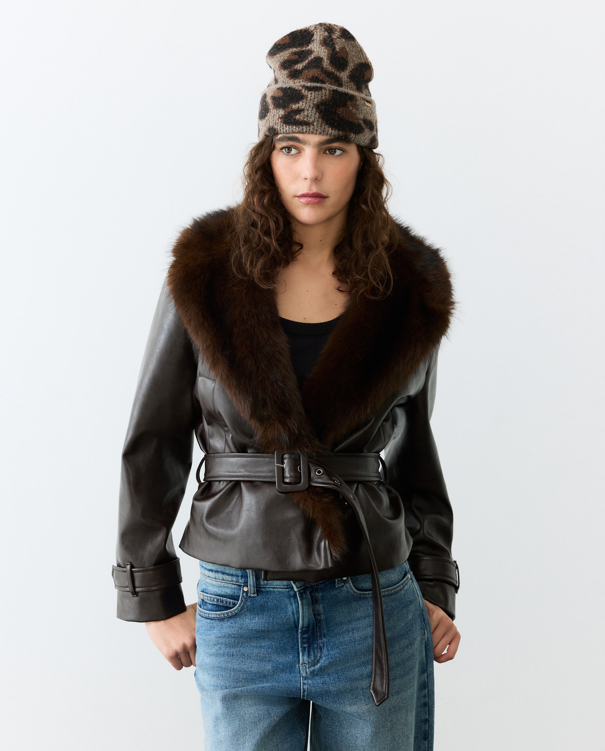 Gorro jacquard nanimal - Tintoretto - Marrón Marrón-3