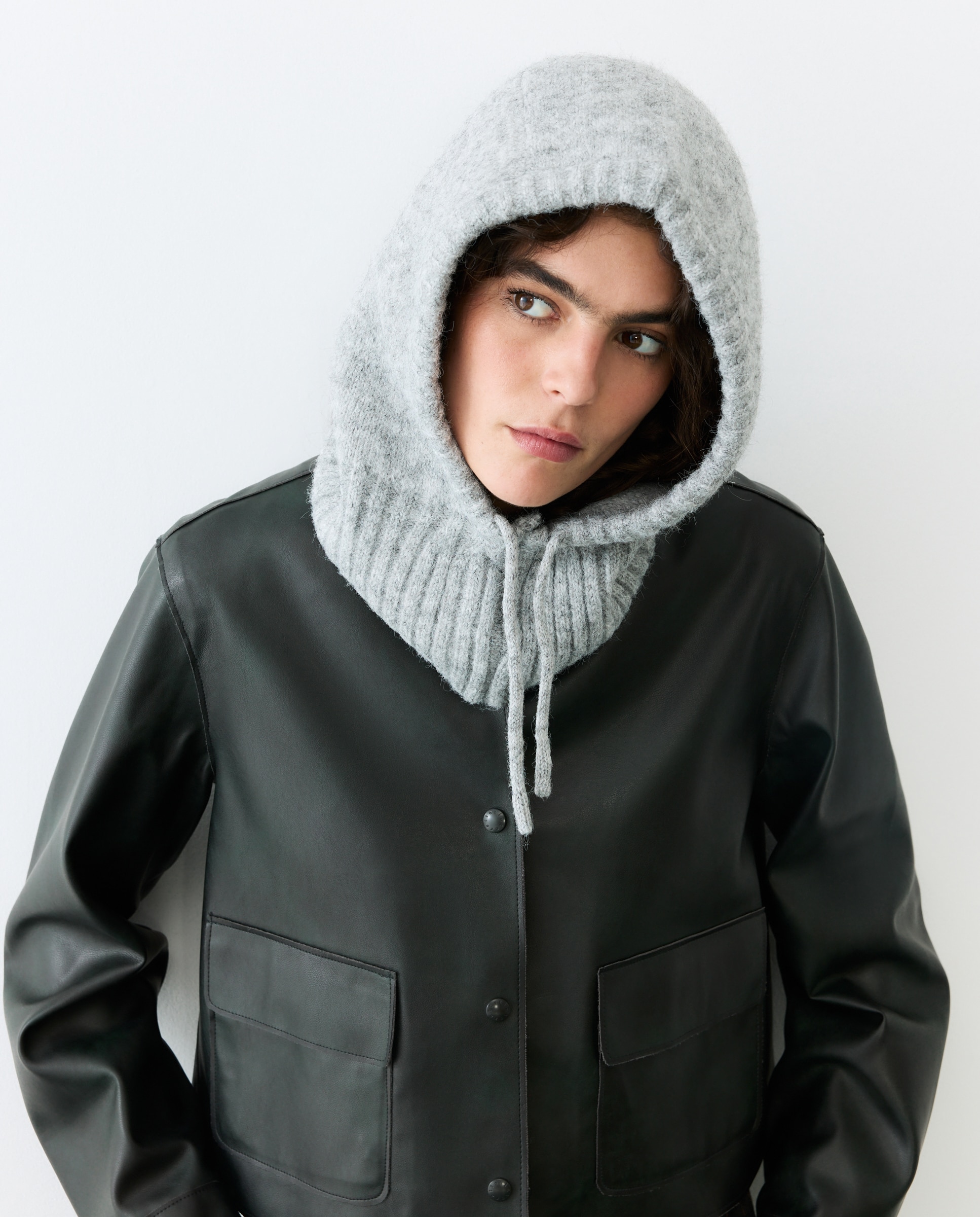 Balaclava básica lisa - Tintoretto - Gris claro Gris claro-3