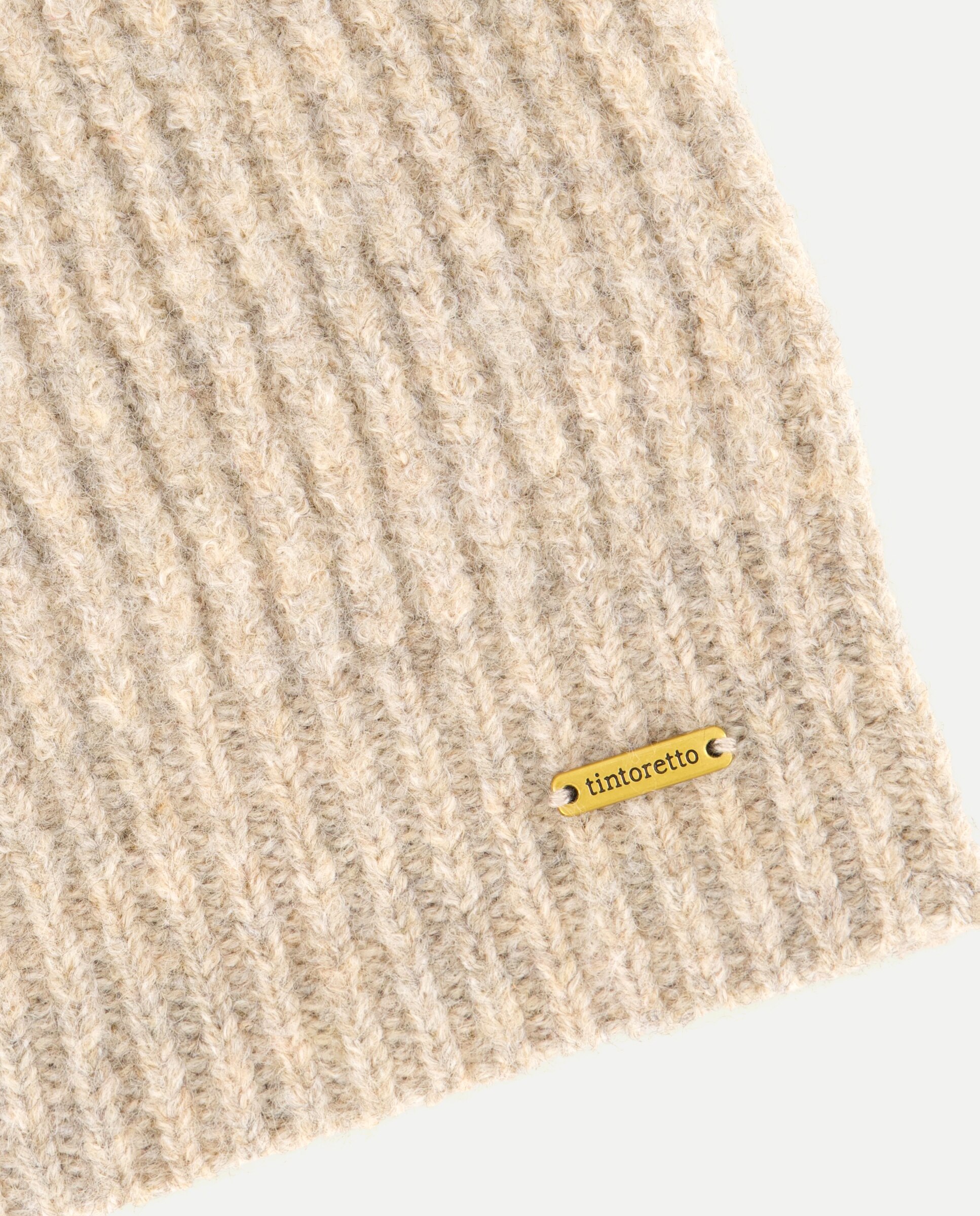 Gorro punto liso - Tintoretto - Beige Beige-2