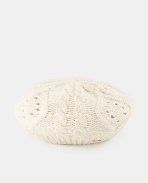 Imagen 0 de Boina de punto con adorno de hojas