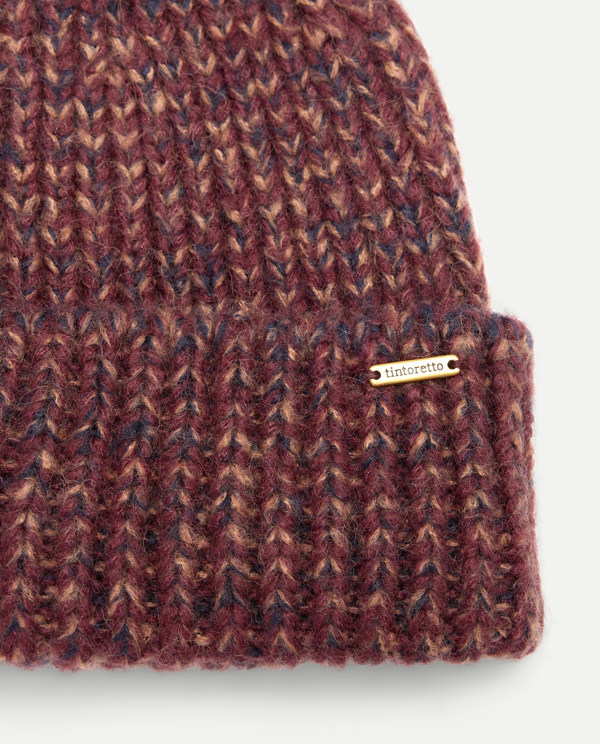 Conjunto de Gorro e Cachecol - Melange Bordeaux-2