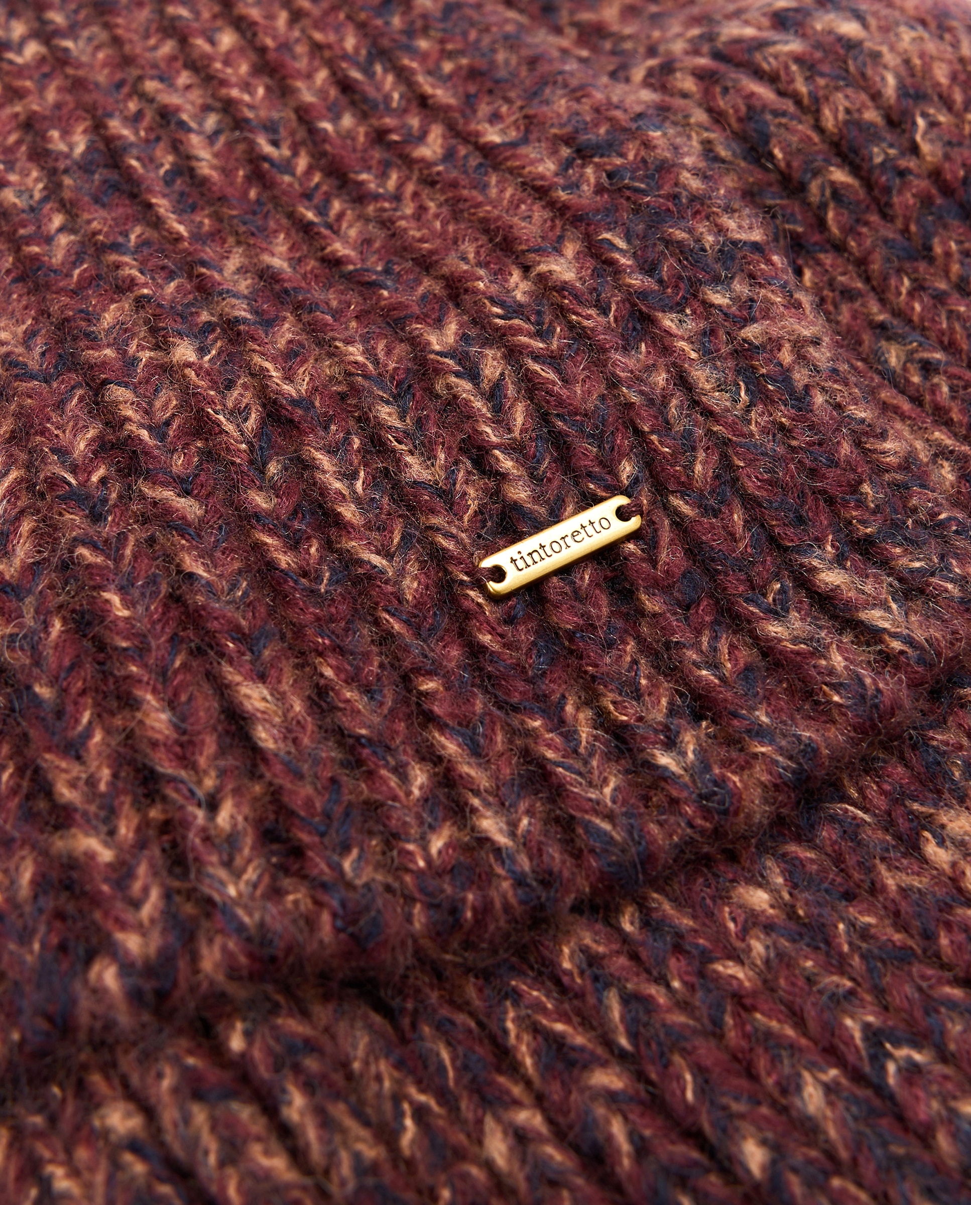 Conjunto de Gorro e Cachecol - Melange Bordeaux-4