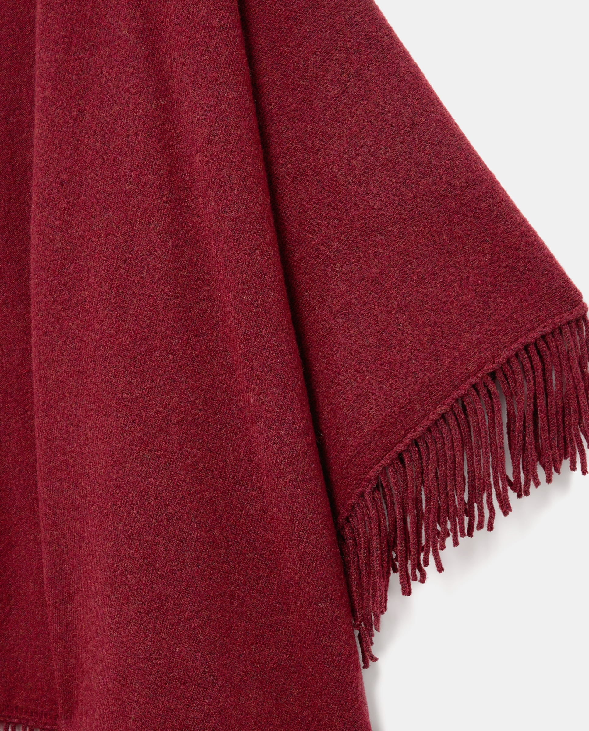 Capa de Malha com Franja Bordeaux-5