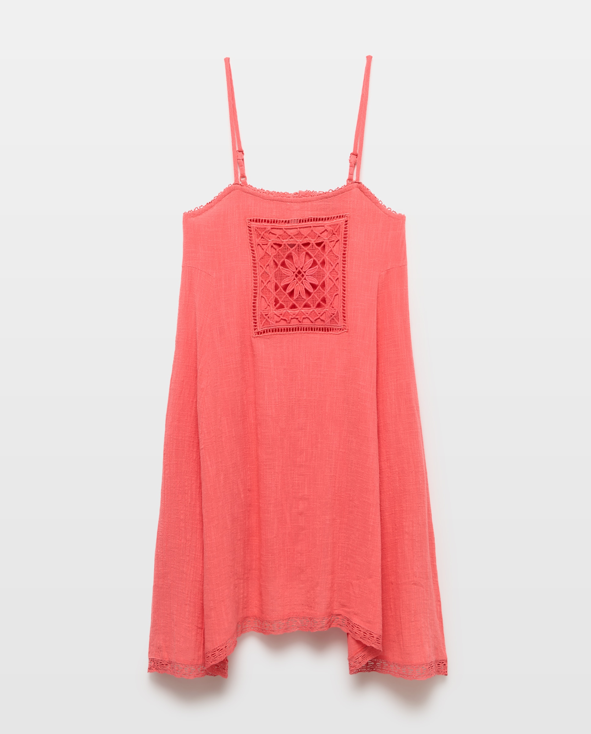 Imagem 0 de Vestido Curto com Detalhe Rendilhado