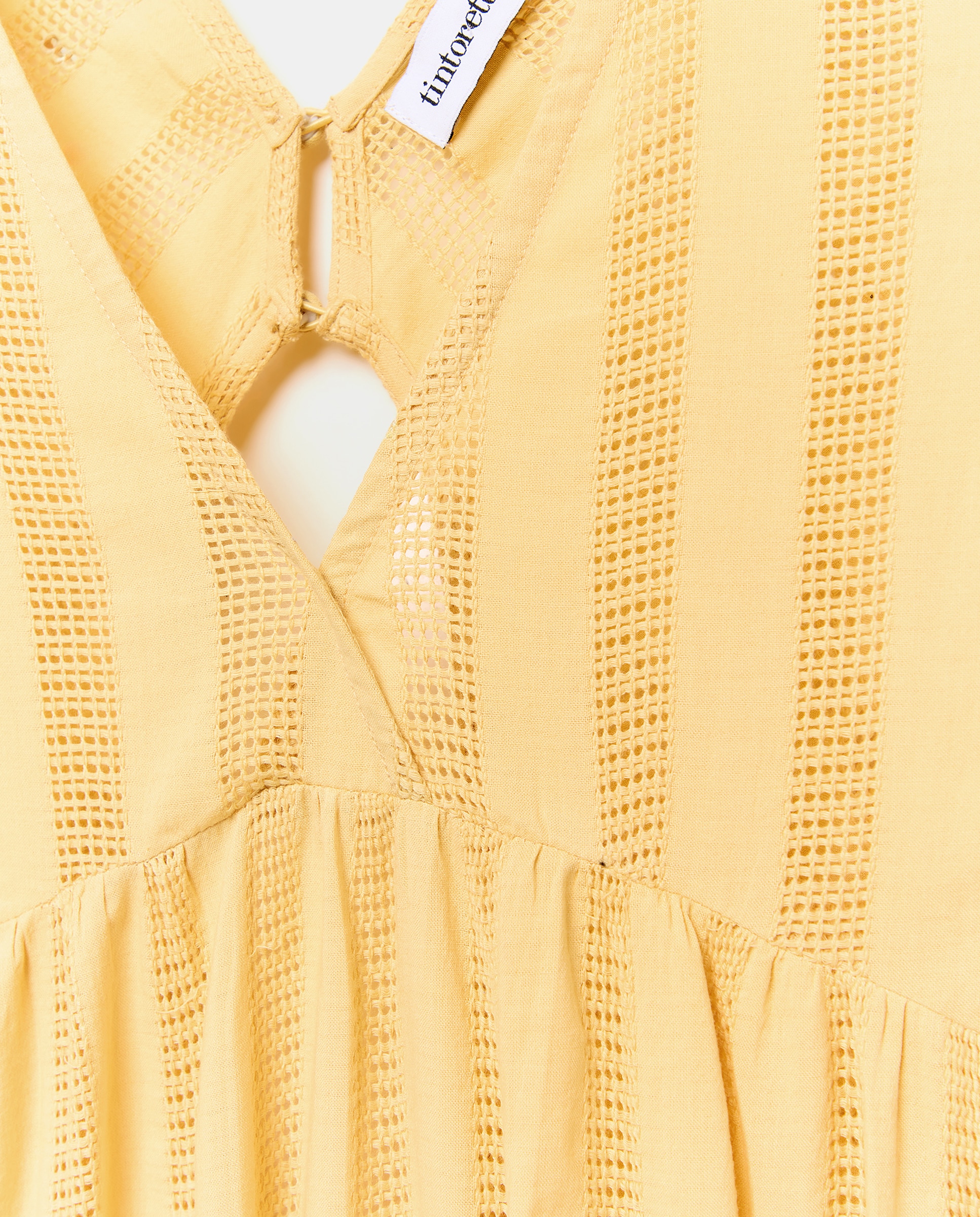Vestido Liso sem Mangas 310 Amarelo Claro-3