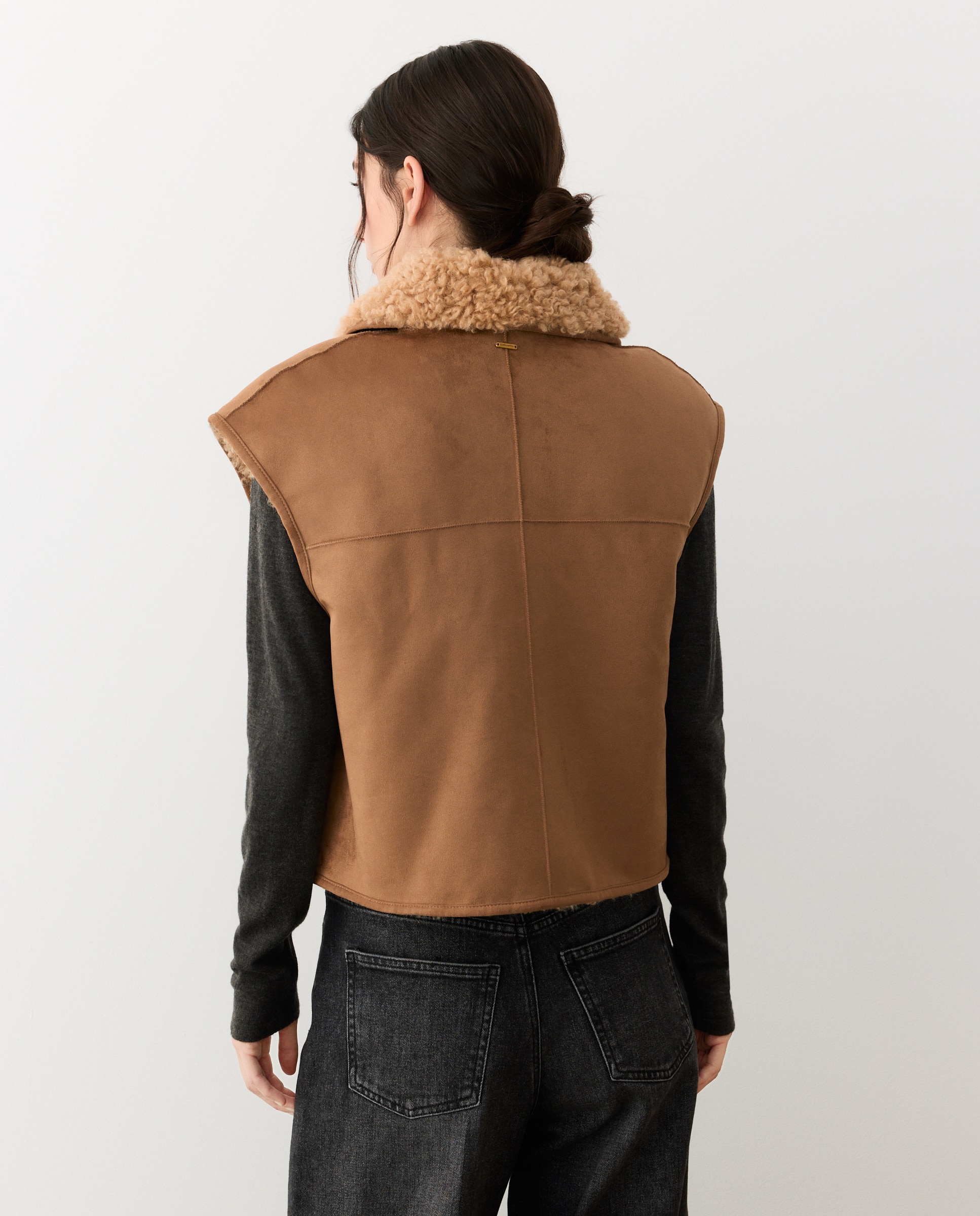 Chaleco borrego reversible - Tintoretto - 730 Camel 730 Camel-4