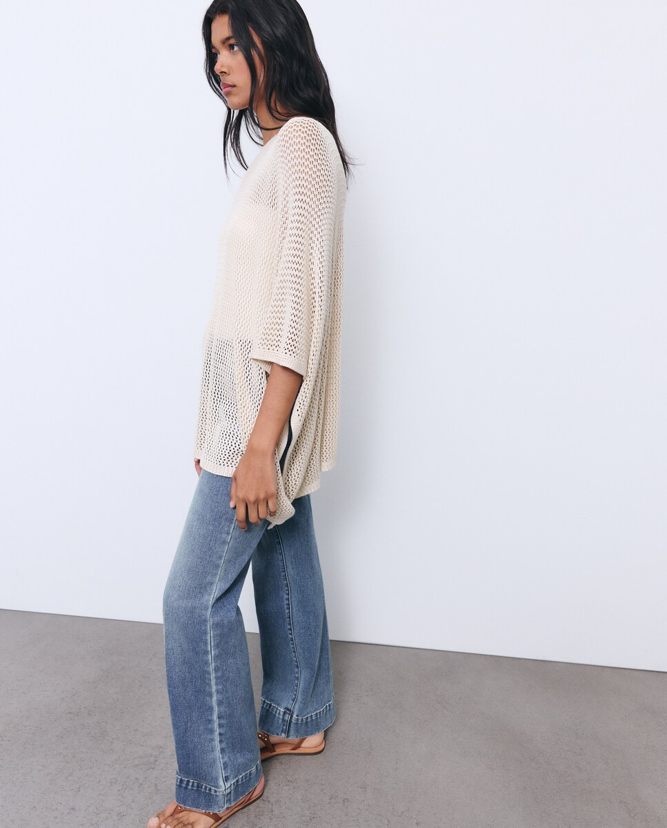 Imagen 1 de Poncho punto abierto 730 Camel